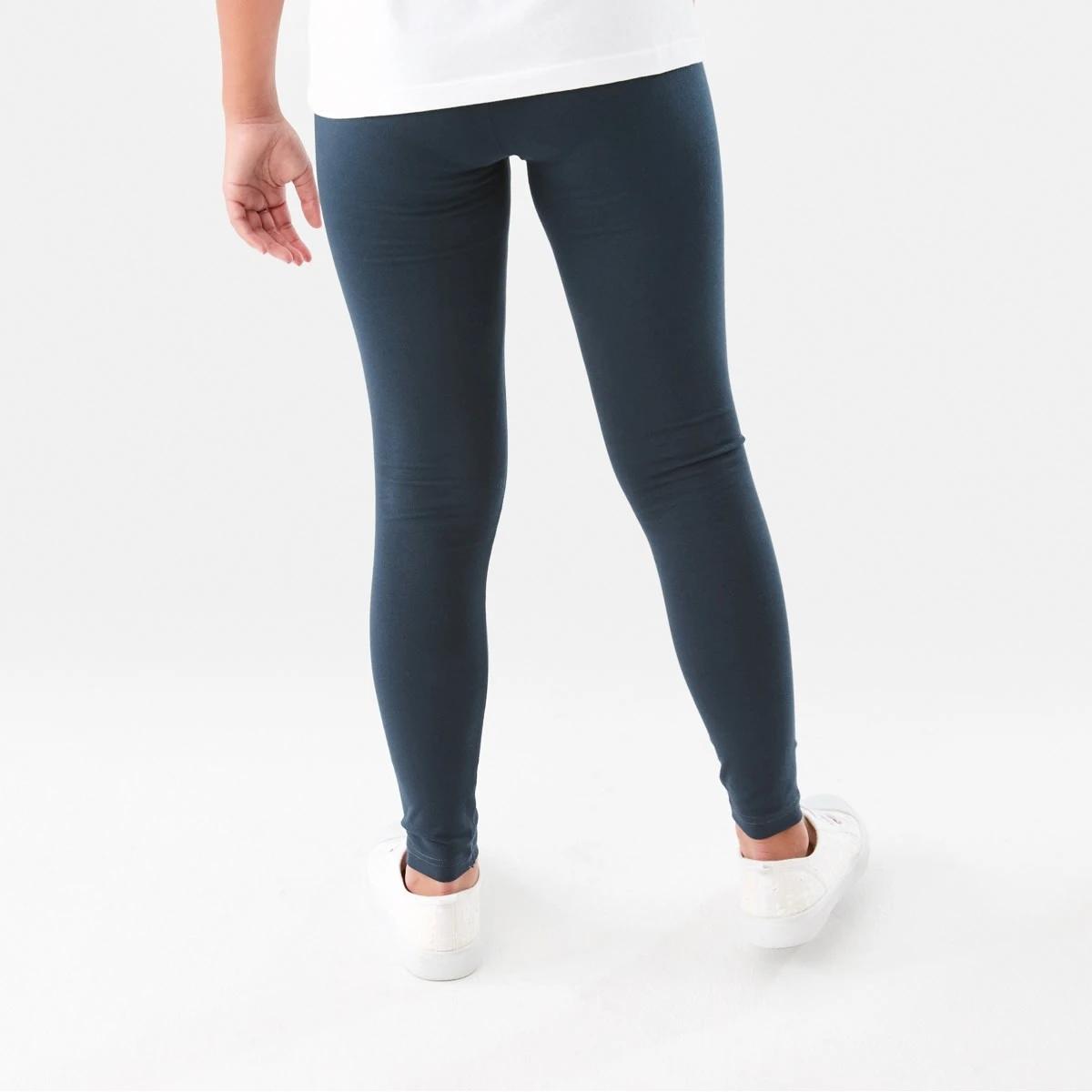 2 Plain Full Length Leggings DRESS BLUE, 2 of 8