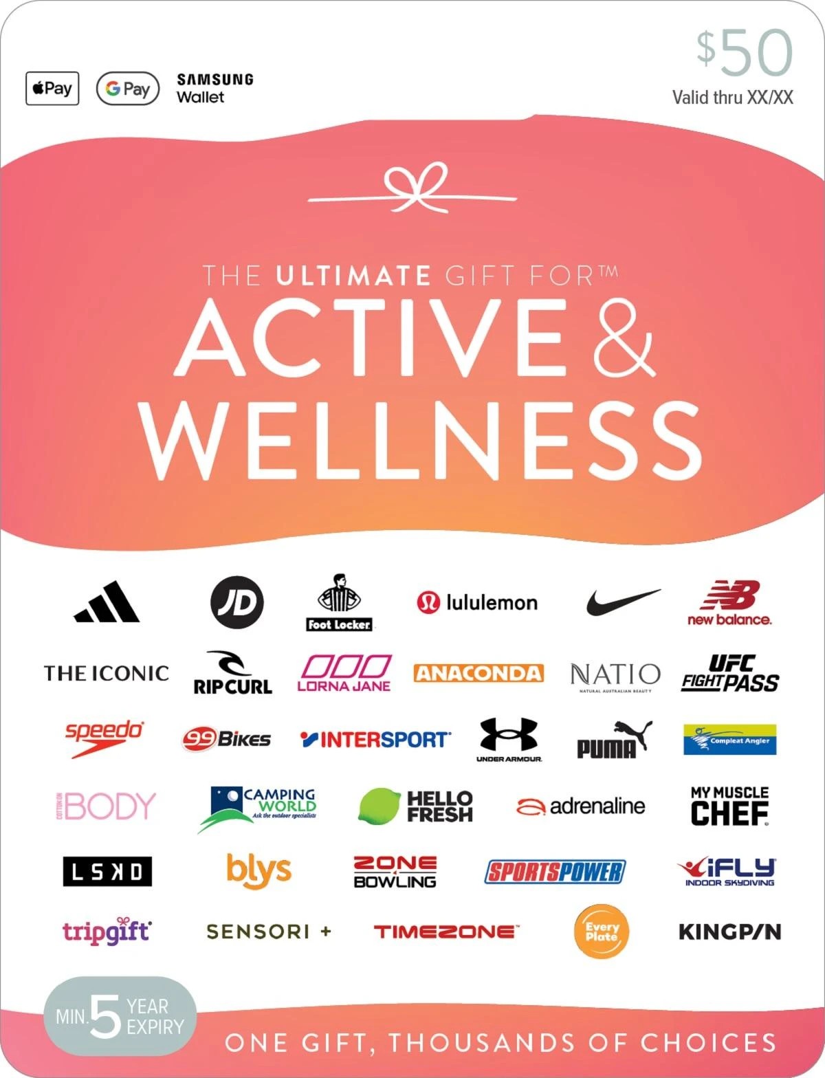 1 The Ultimate Active & Wellness $50 Gift Card