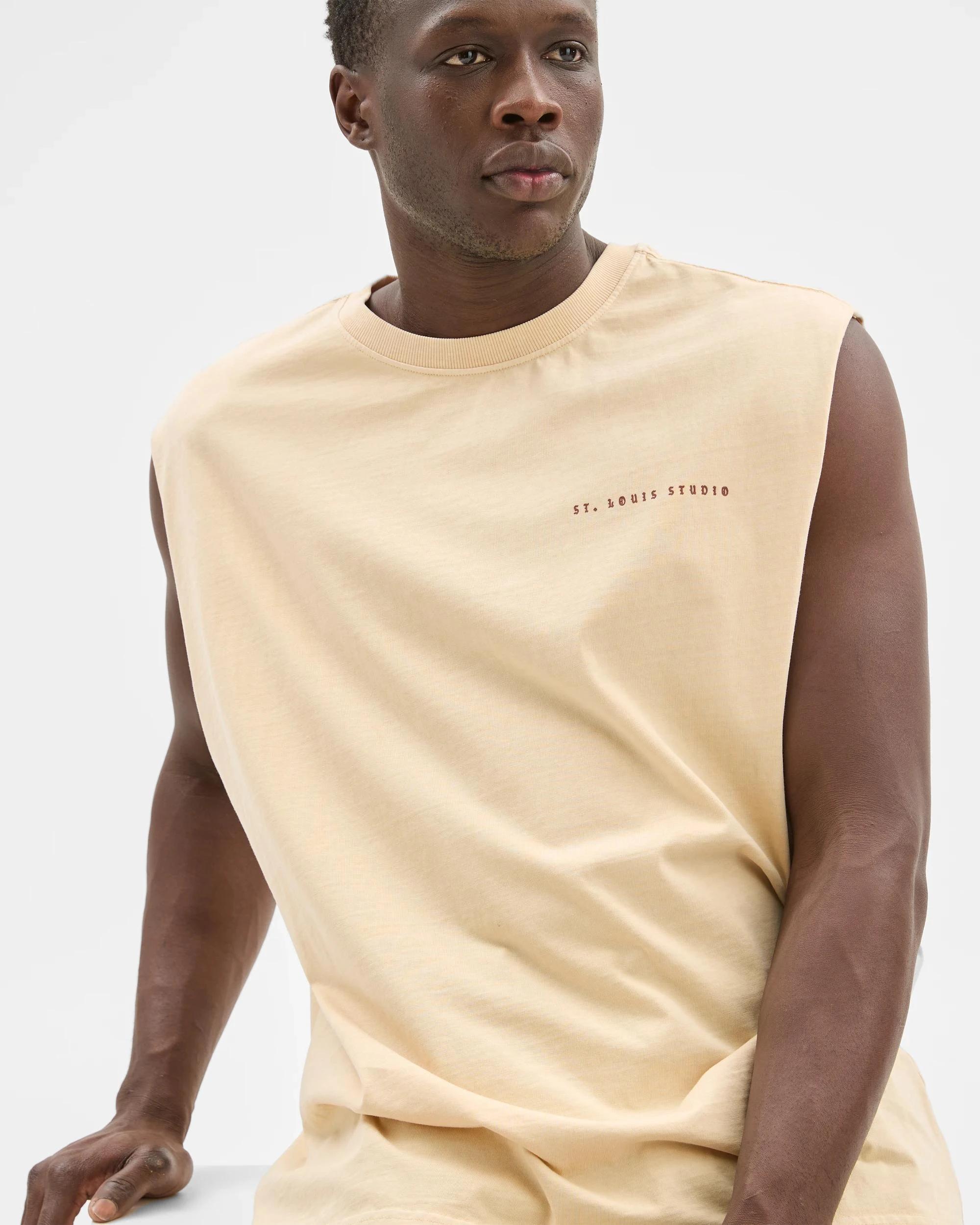 2 Australian Cotton Graphic Tank Top - Commons PAISLEY SAND, 2 of 6