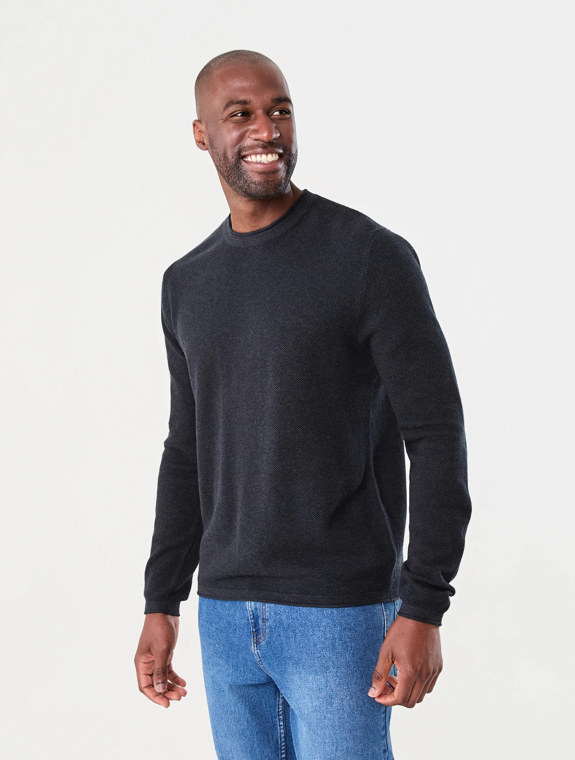 2 Lightweight Textured Knit Jumper Gry Chmrle, 2 of 7