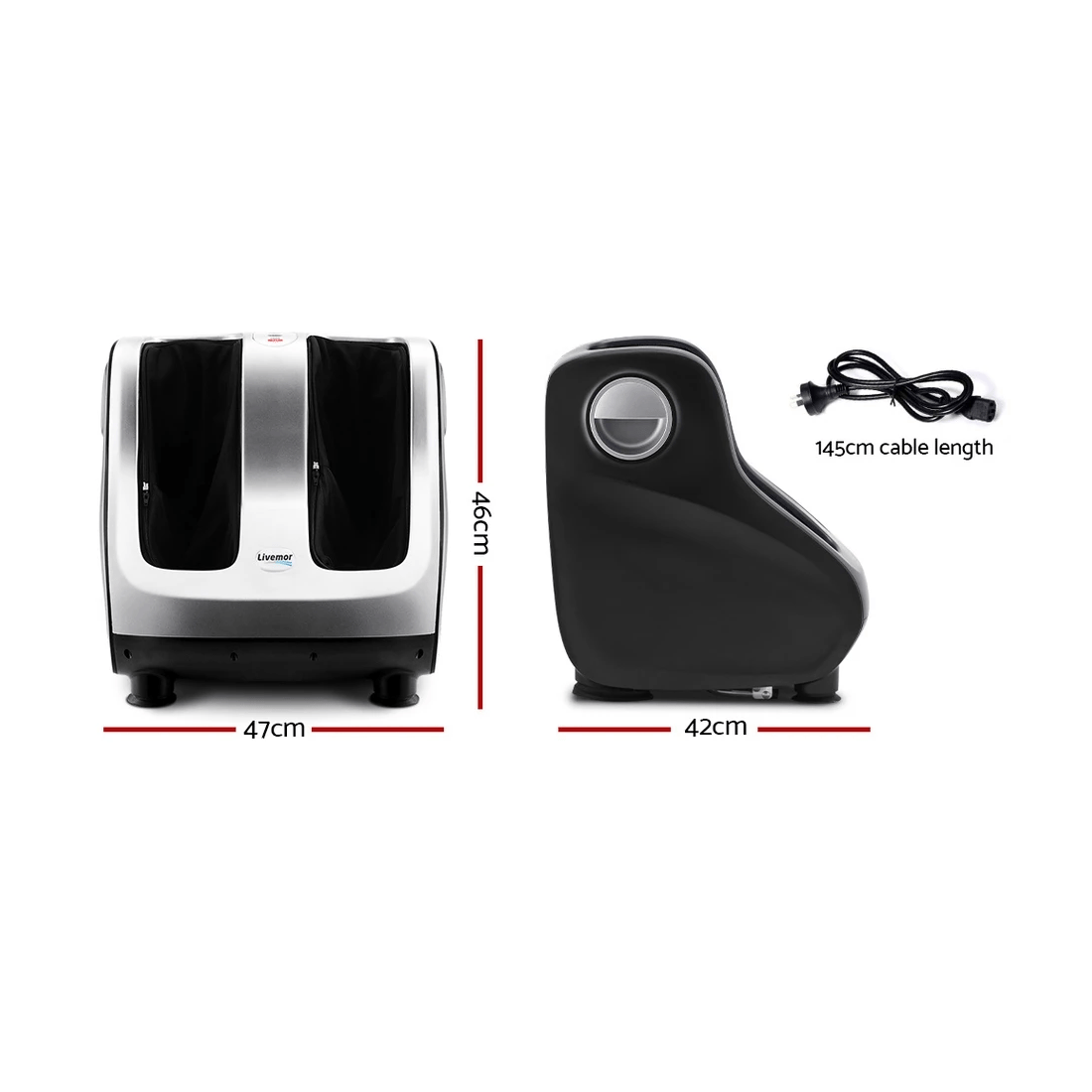 2 Livemor Foot Massager Shiatsu Massagers Electric Roller Calf Leg Kneading - Multi, 2 of 7