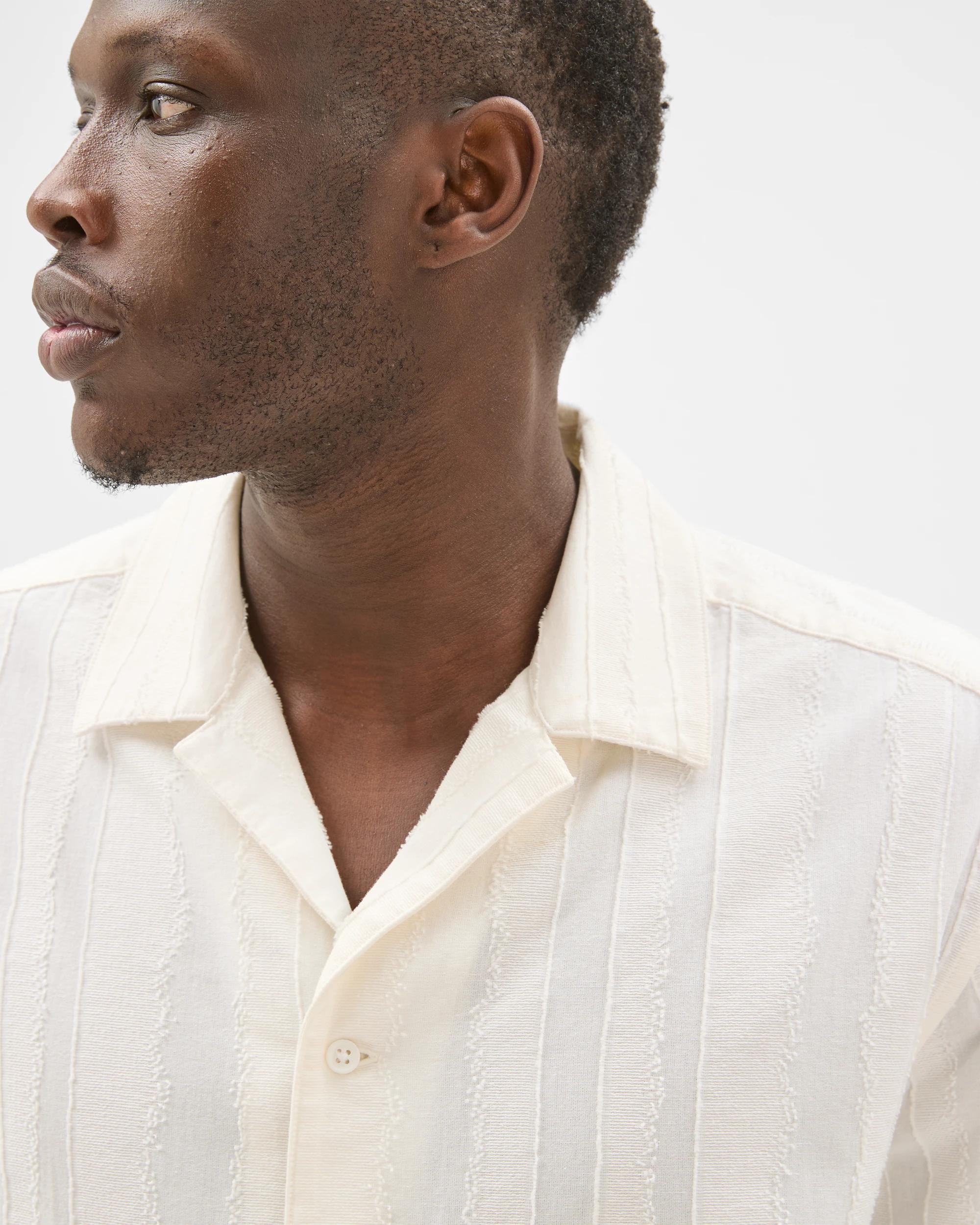 5 Commons Cotton Burnout Short Sleeve Shirt CLOUD WHITE, 5 of 6