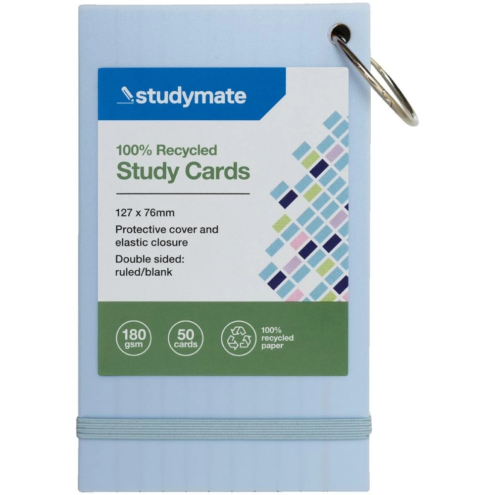9 Studymate Study Cards Pastel Blue 50 Sheets, 9 of 9