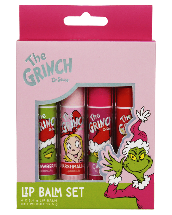 Dr. Seuss' The Grinch 4 Pack Lip Balm Set