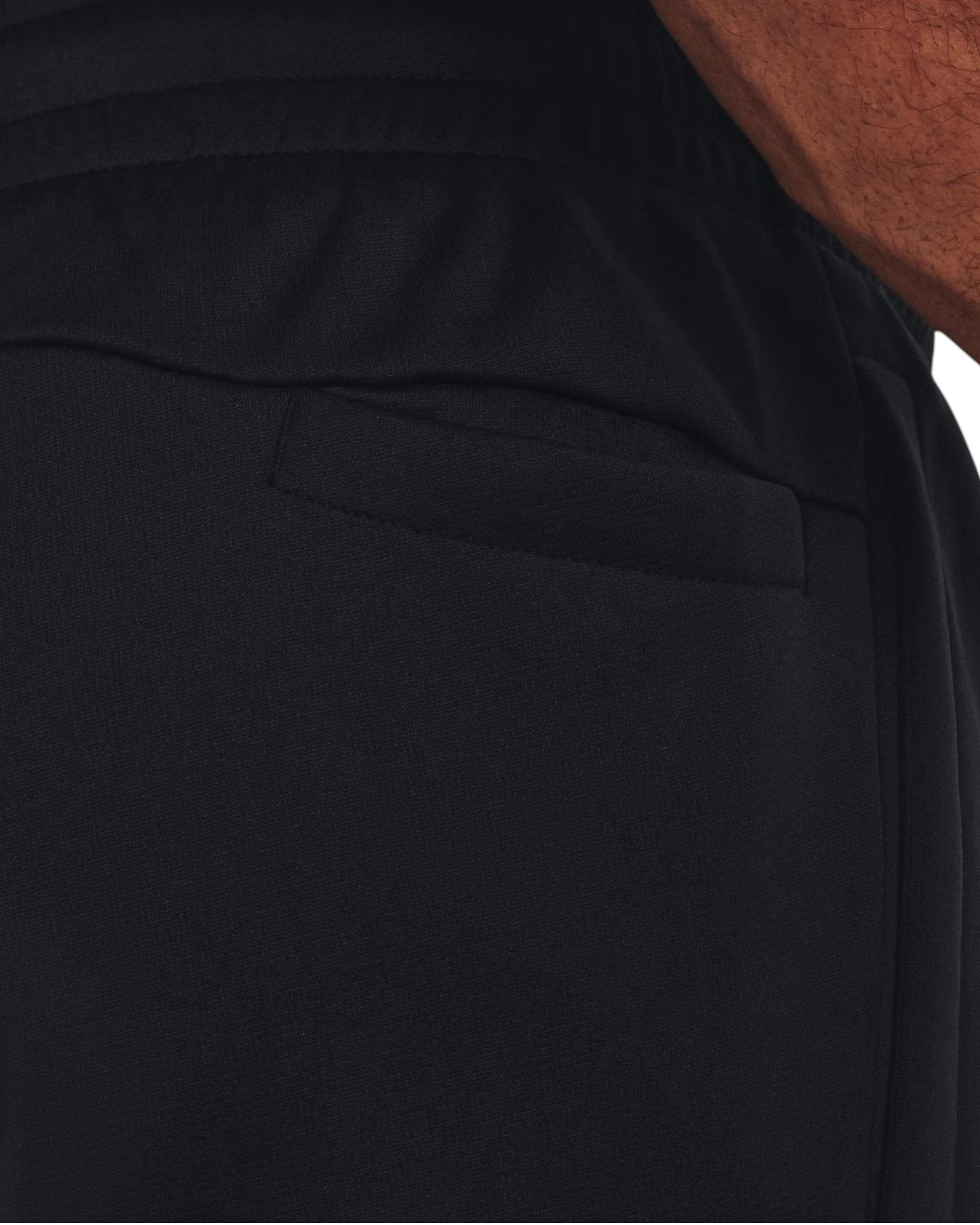 7 Under Armour Mens Essential Fleece Pants Black Joggers Athletic Trackies BLACK, 7 of 8