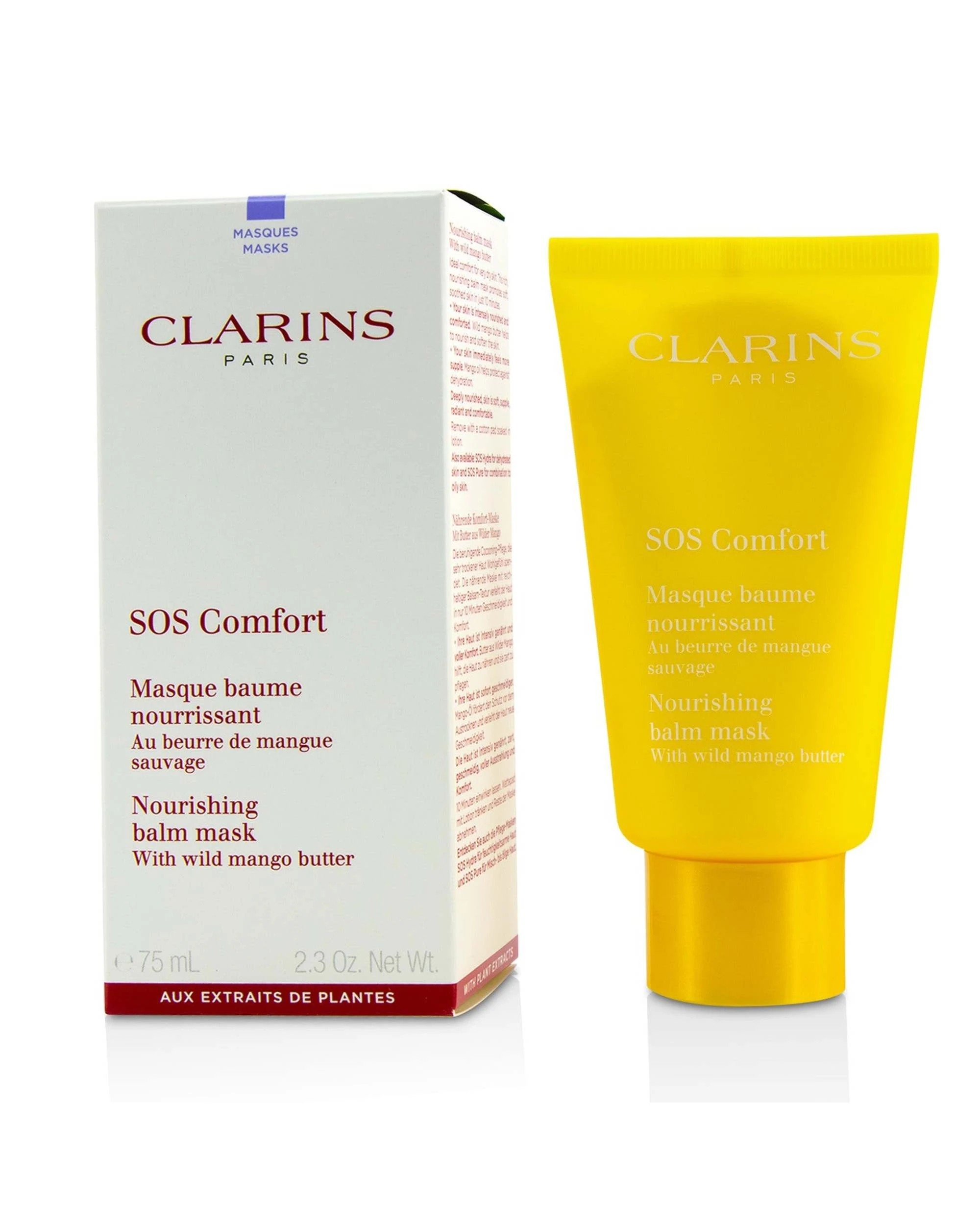 1 Clarins SOS Comfort Nourishing Balm Mask with Wild Mango Butter - For Dry Skin 75ml/2.3oz, 1 of 3