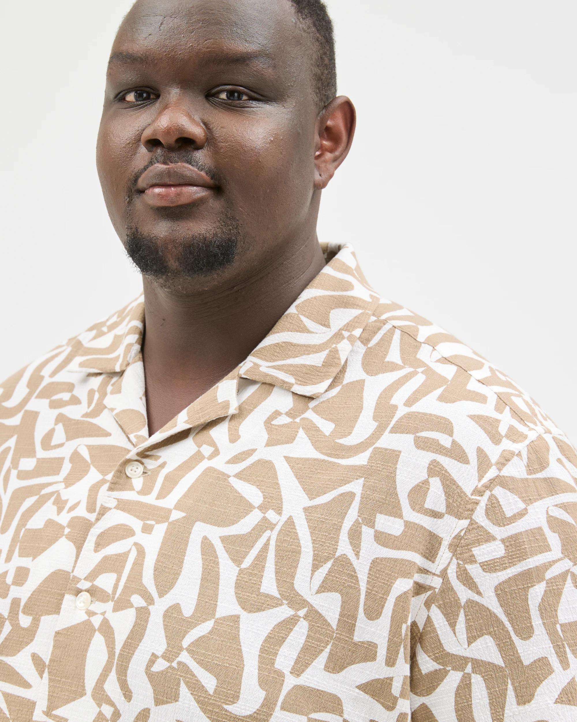 4 Target Man Plus Plus Size Australian Cotton Print Shirt NEUTRAL PRINT, 4 of 7