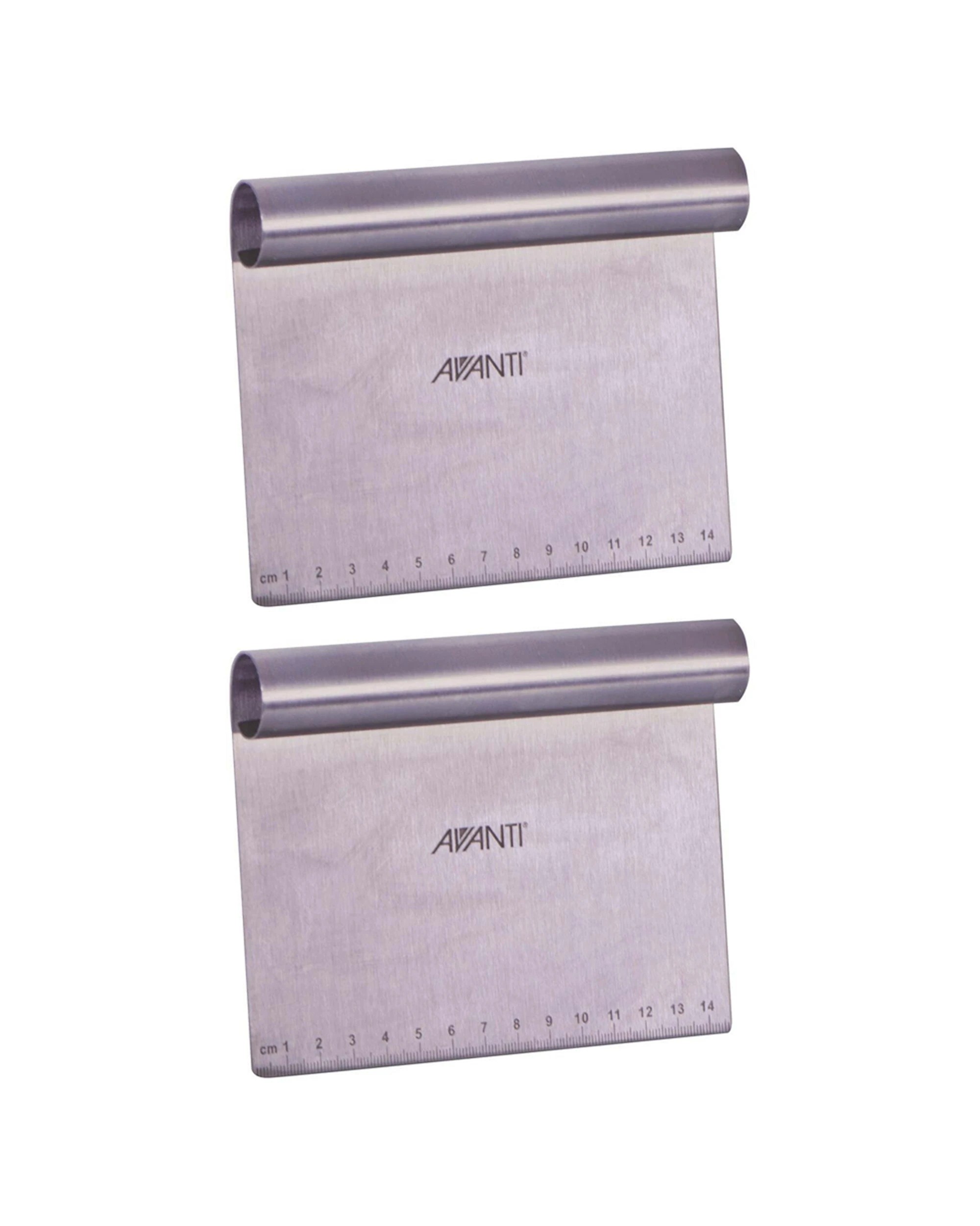 1 Avanti 2PK Stainless Steel Dough Scraper Kitchen Utensil 15cm Durable Set - Silver, 1 of 1