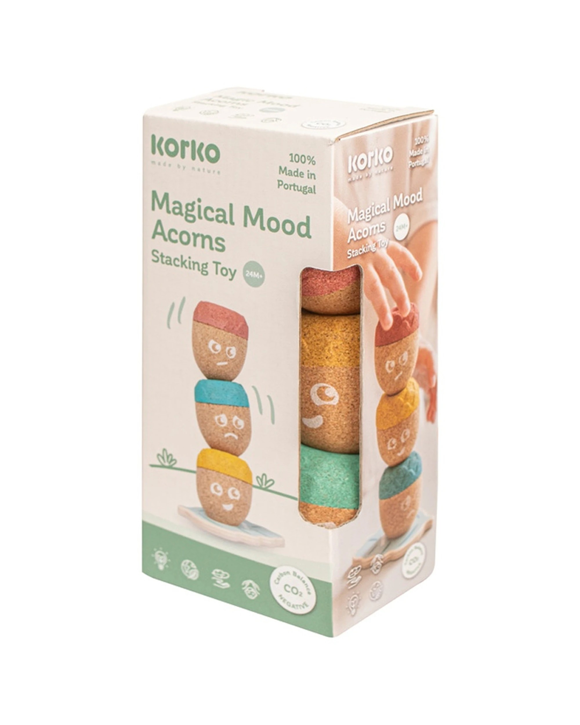 2 Korko Magical Mood Acorns Stacking Toy Cork Emotional Development - Multi, 2 of 5