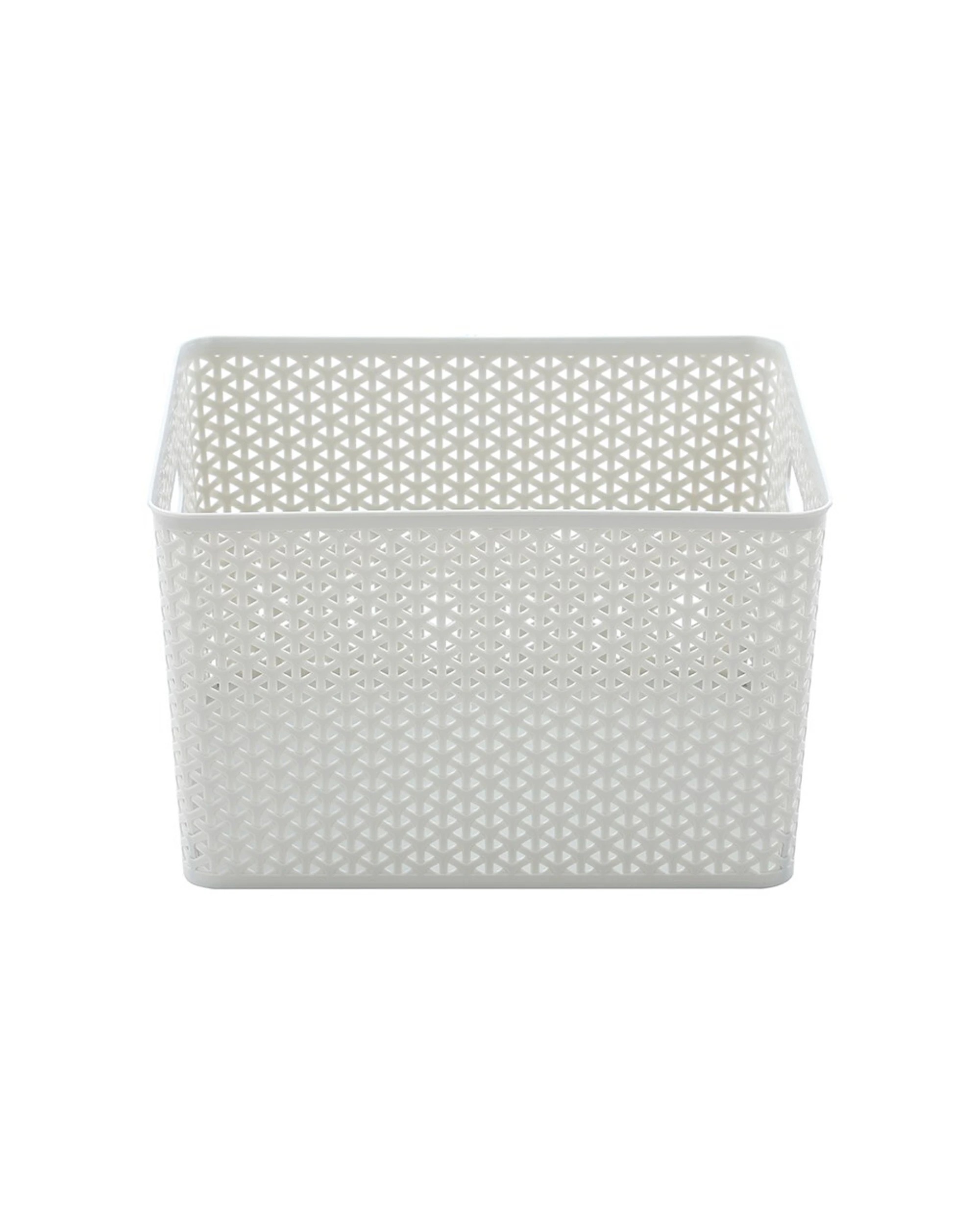 5 Boxsweden Wicker Storage Basket Xl 37l With Handle Durable Storage Basket For Home Organisation
 - White, 5 of 5