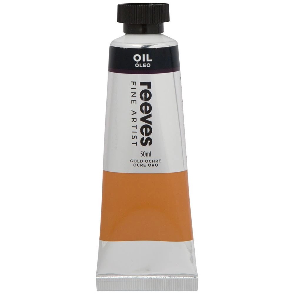 1 Reeves Oil Paint 50mL Gold Ochre, 1 of 1