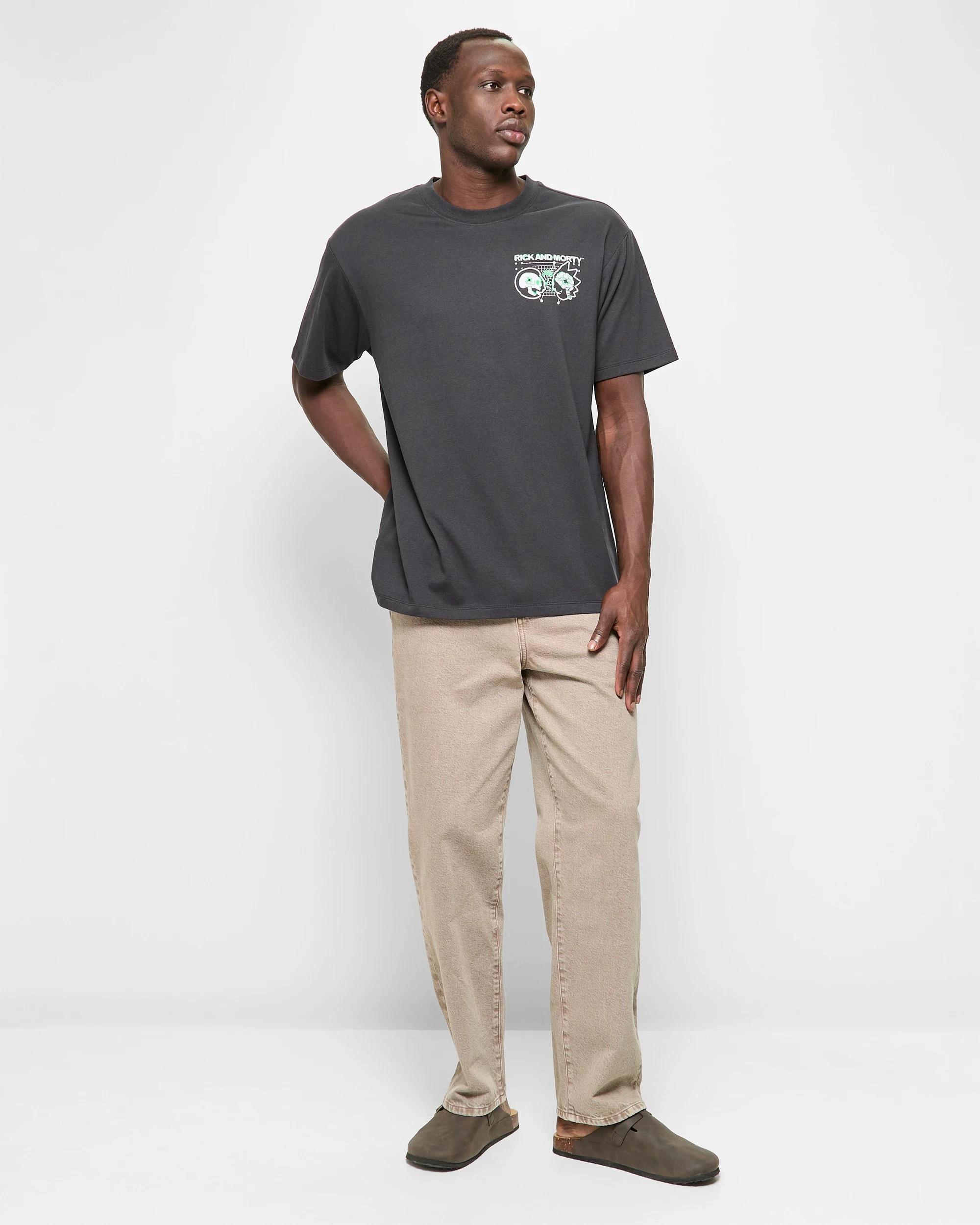 2 Licensed Australian Cotton Rick and Morty Print T-Shirt BLACK, 2 of 6