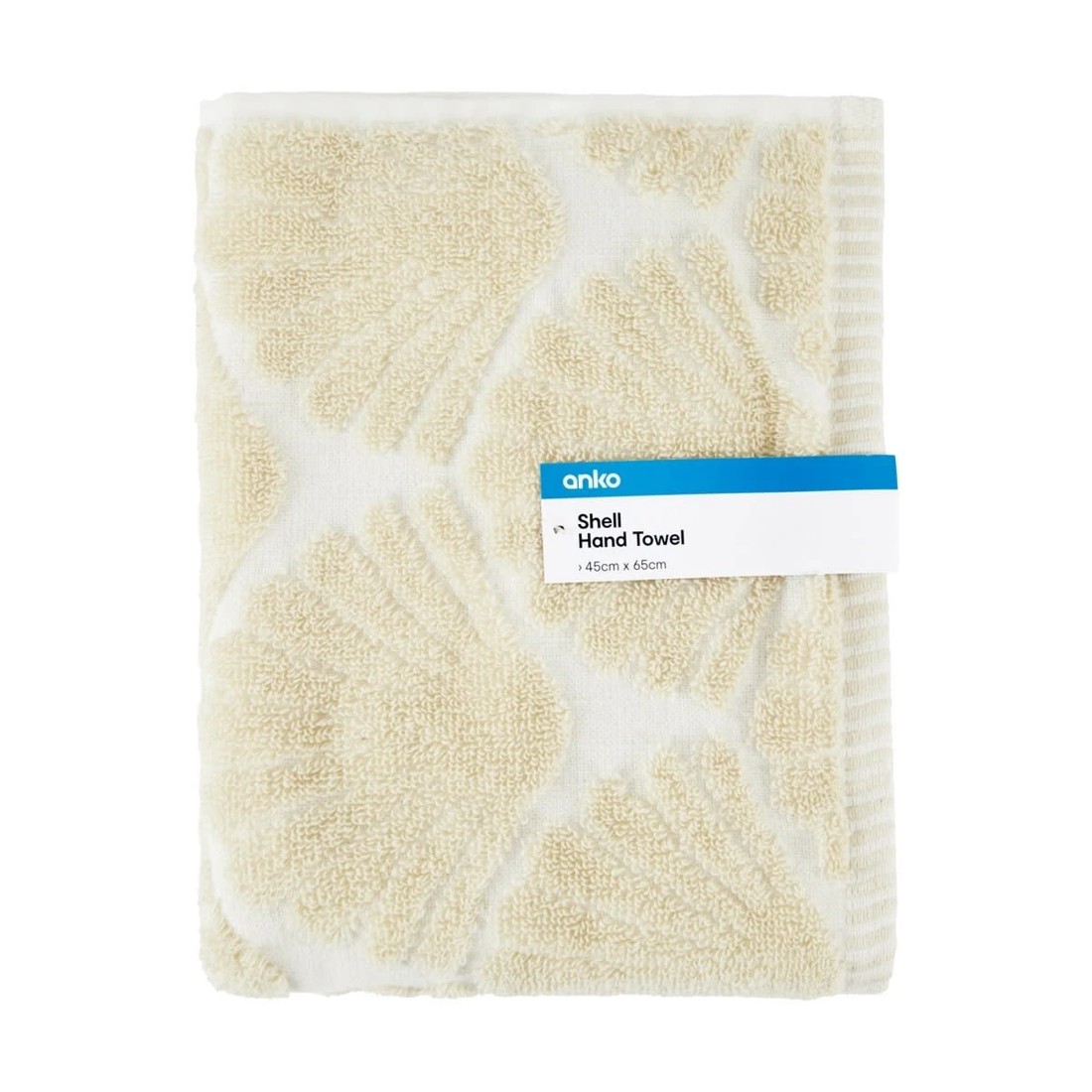 5 Shell Cotton Hand Towel - Beige, 5 of 5