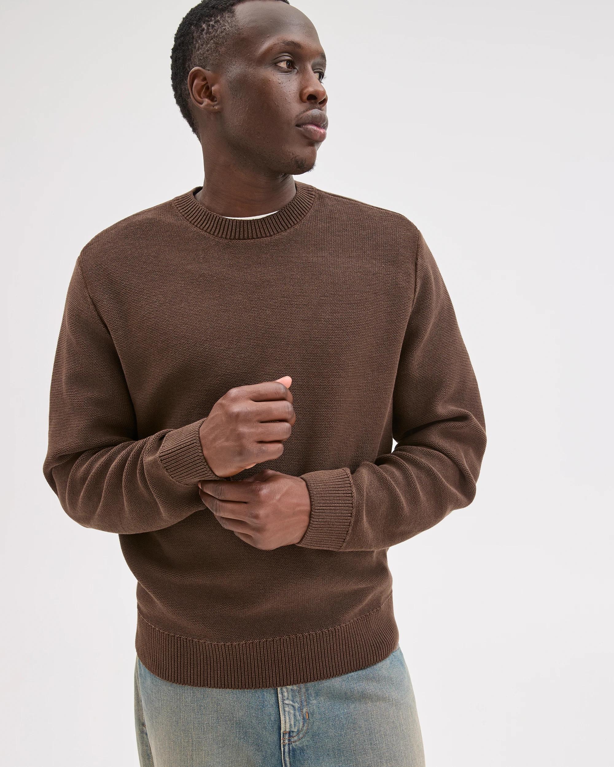 4 Commons Australian Cotton Oversized Knit Jumper WORN BROWN, 4 of 7