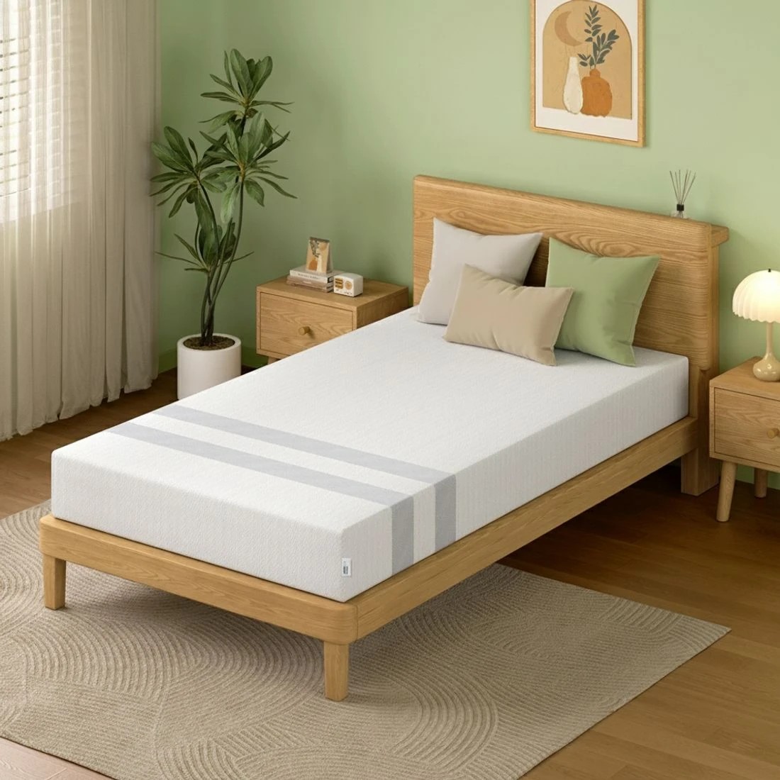 4 BedStory Double Memory Foam Mattress 25cm Cooling Gel Foam Mattress in a Box Medium Feel - Double Bed - White, 4 of 6