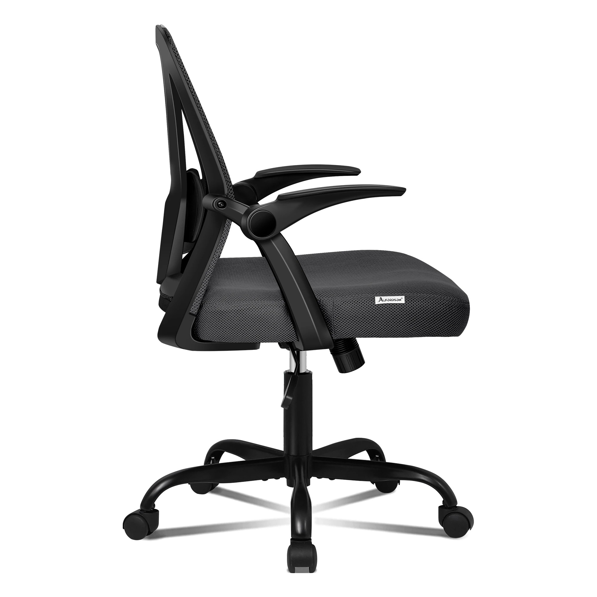 3 Alfordson Mesh Office Chair Executive Fabric Tilt Seat Gaming Computer - Grey, 3 of 10