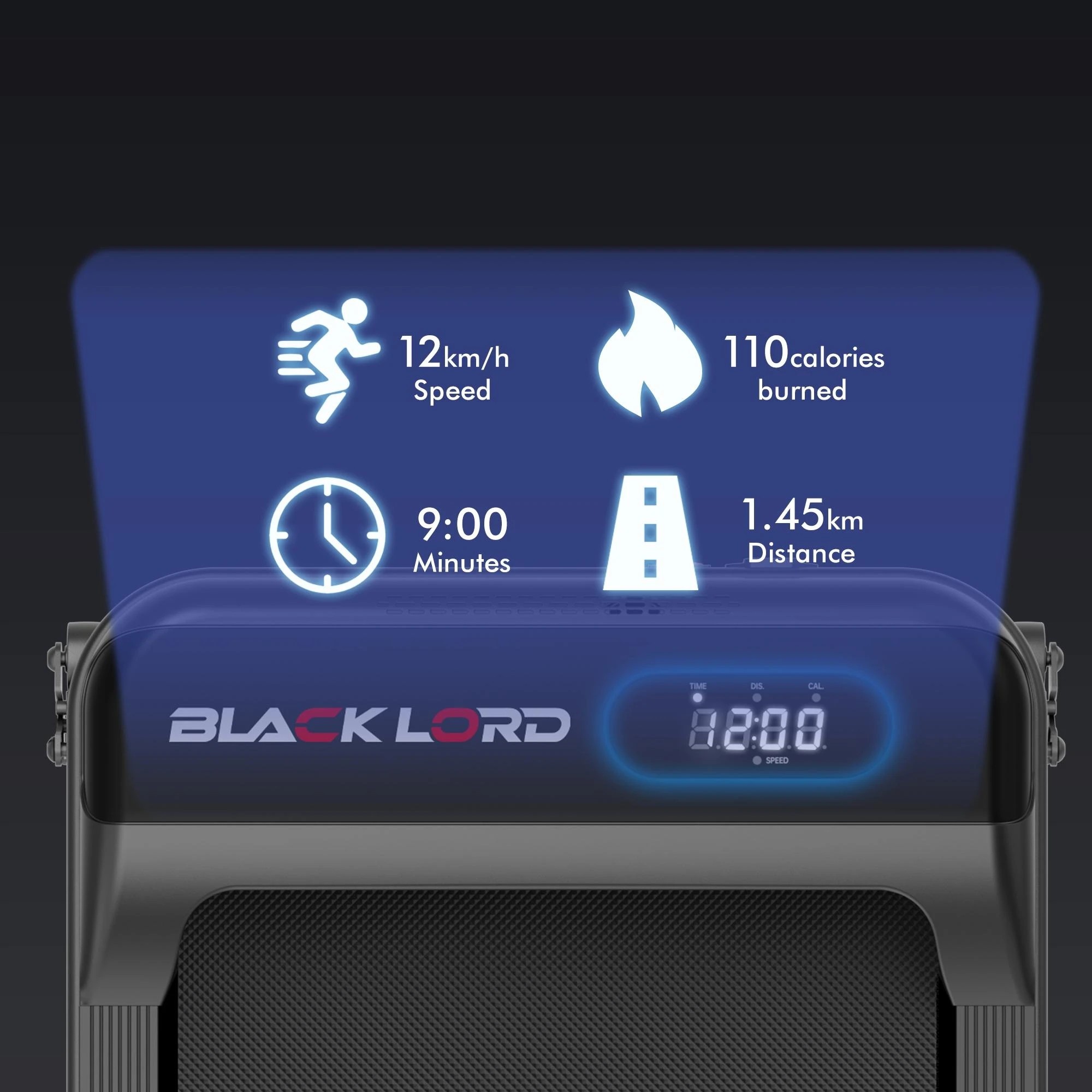 5 Black Lord Treadmill Electric Walking Pad Home Office Fitness Incline MS2 - Black, 5 of 9