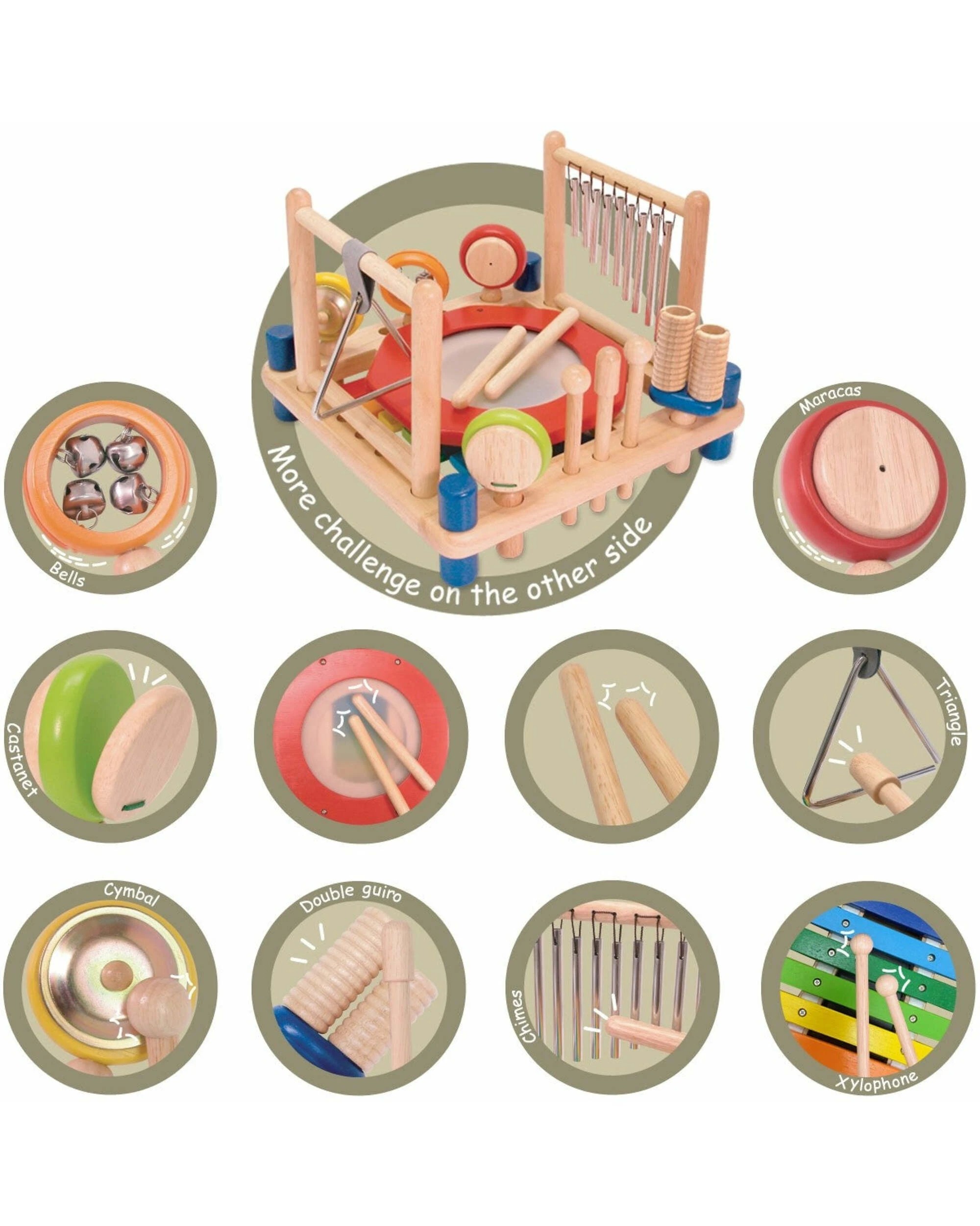 3 I'm Toy Wooden Melody Mix Musical Instrument Activity Toys for Kids - Multi, 3 of 5