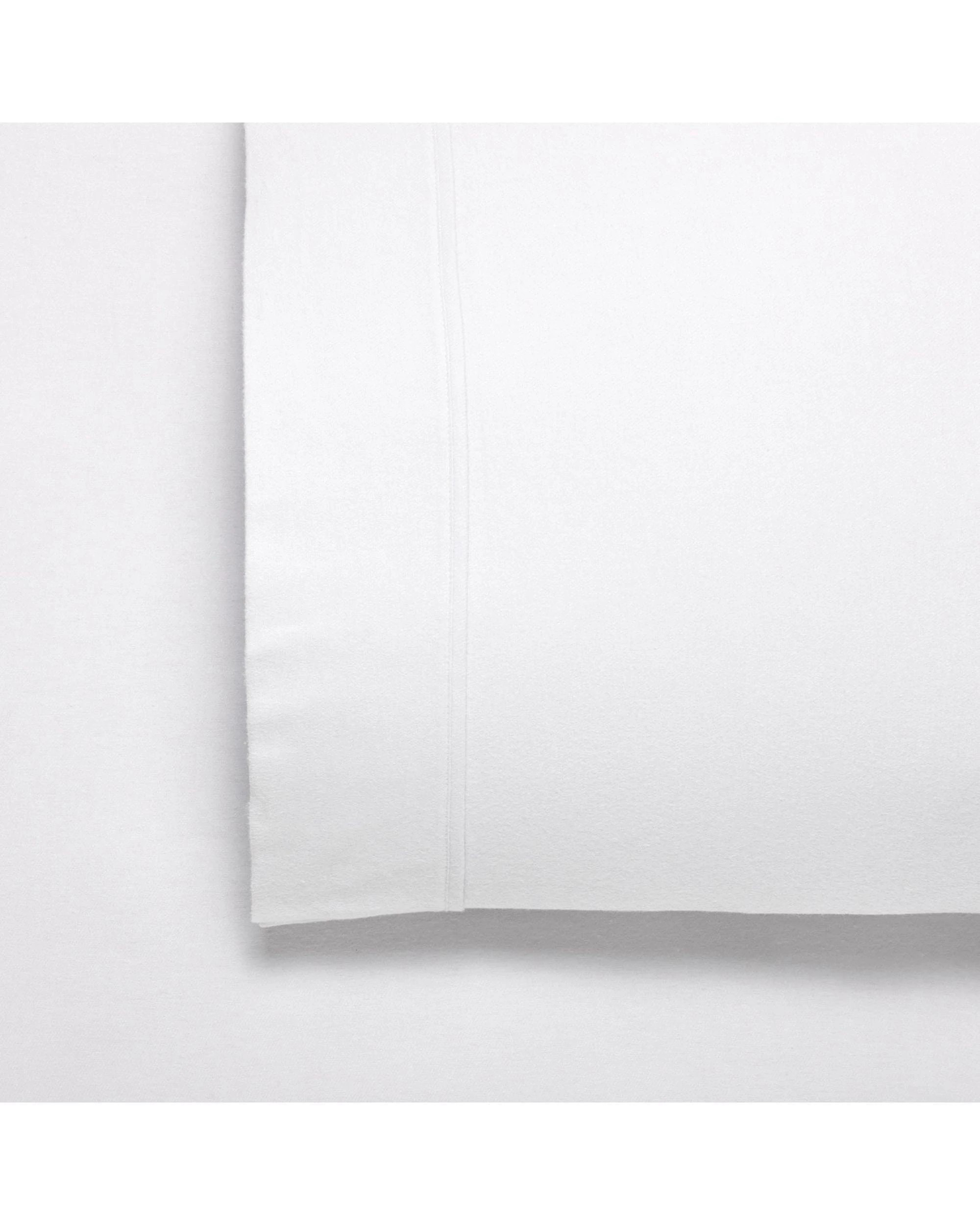 1 Bianca Fletcher Flannelette Cotton Sheet Sets - White - Split King, 1 of 2