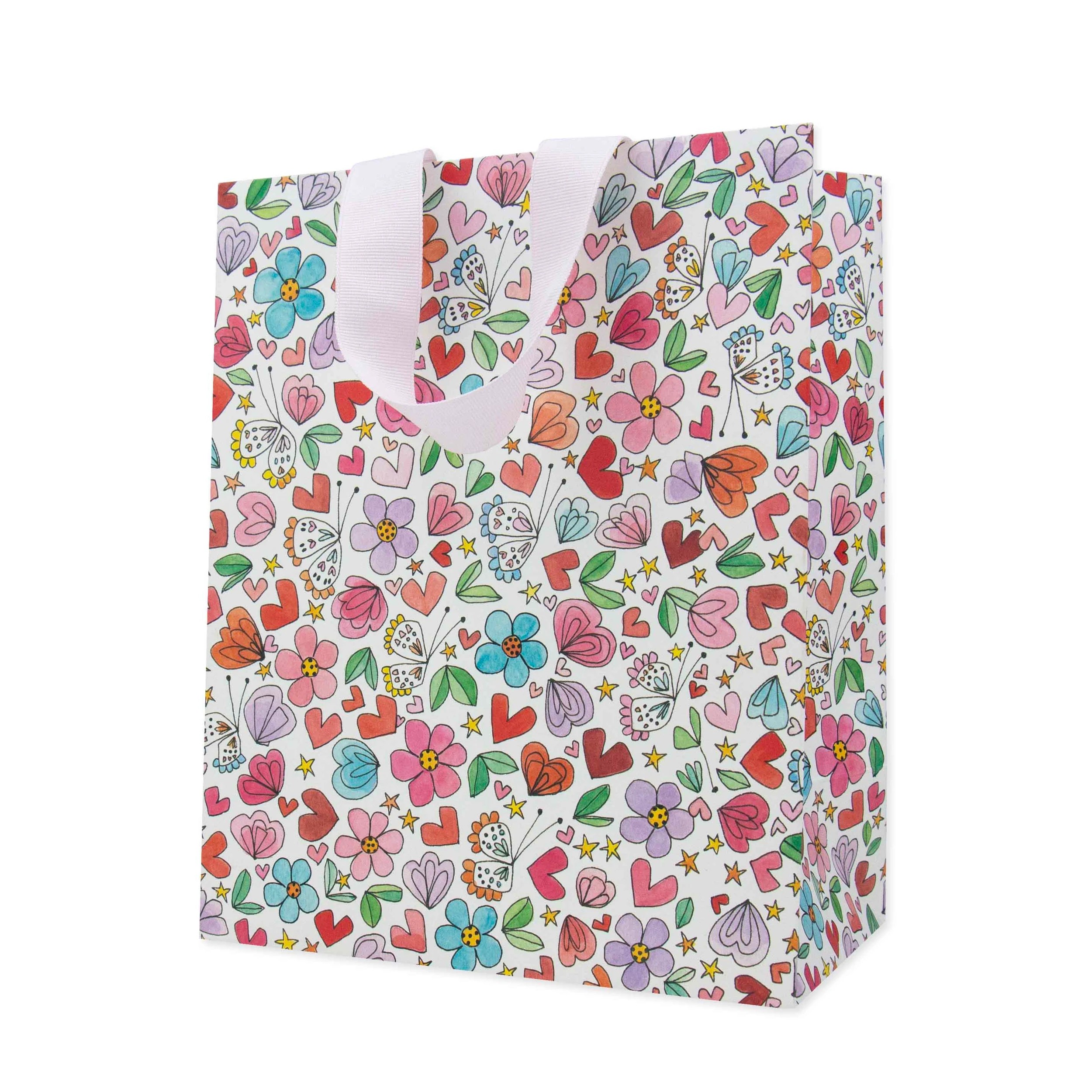 1 Hallmark Floral Gift Bag - Medium, 1 of 3