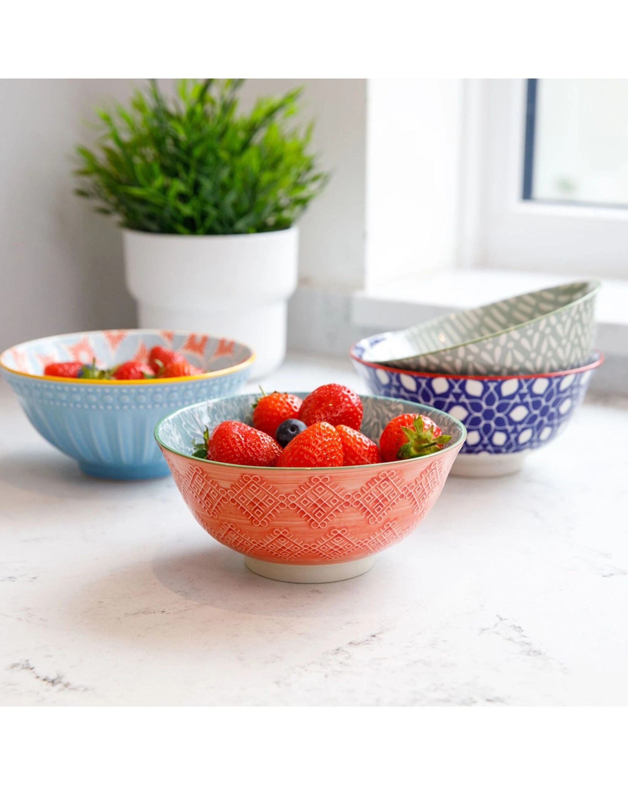 8 Mikasa 4pc Does It All Kitchen Glazed Bowl 15.7cm Durable Microwave Dishwasher Safe - Multi, 8 of 8