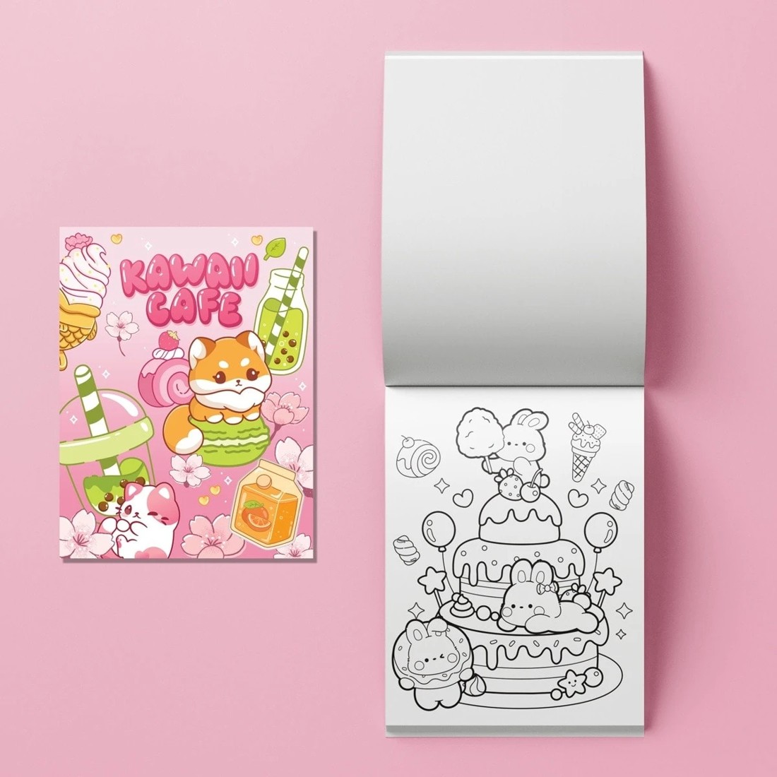 4 Kaleidoscope: Kawai Cafe Colouring Kit - Book, 4 of 5