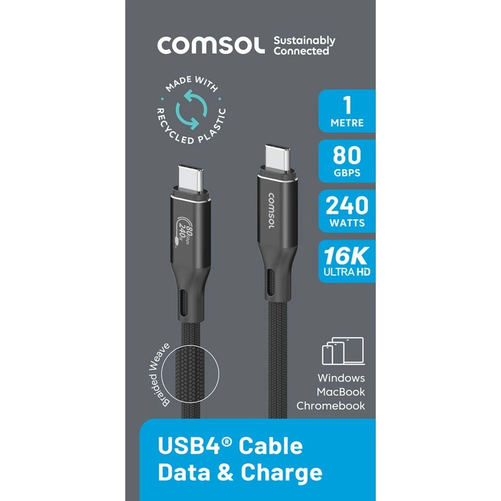 2 Comsol USB4 USB-C Cable 1m, 2 of 4