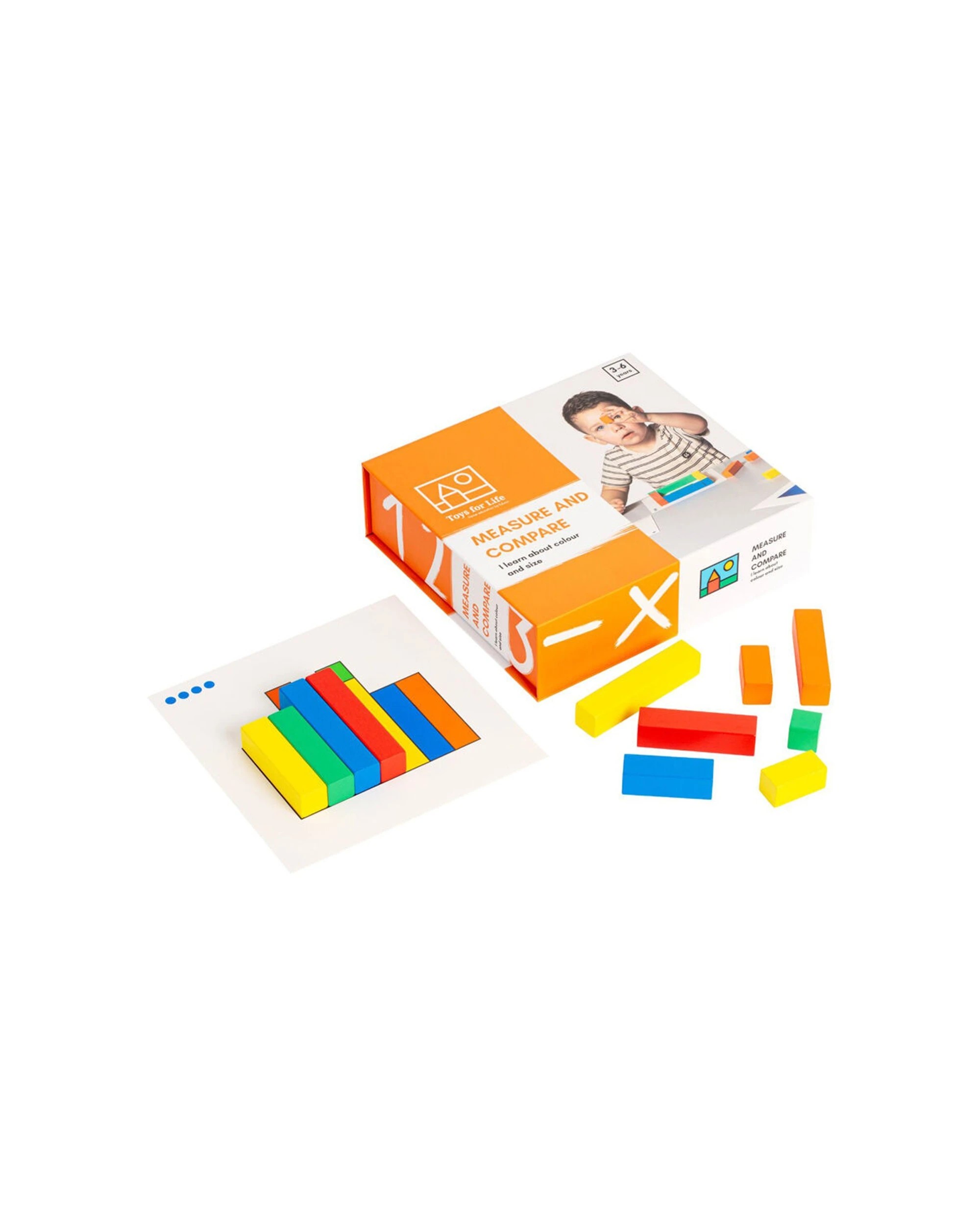 1 TFL Measure And Compare Activity Set 25Pc Wooden Blocks Educational Toys - Multi, 1 of 3