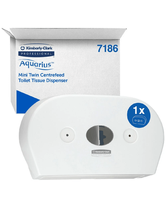 Kimberly Clark Aquarius Mini Twin Roll Toilet Paper Dispenser