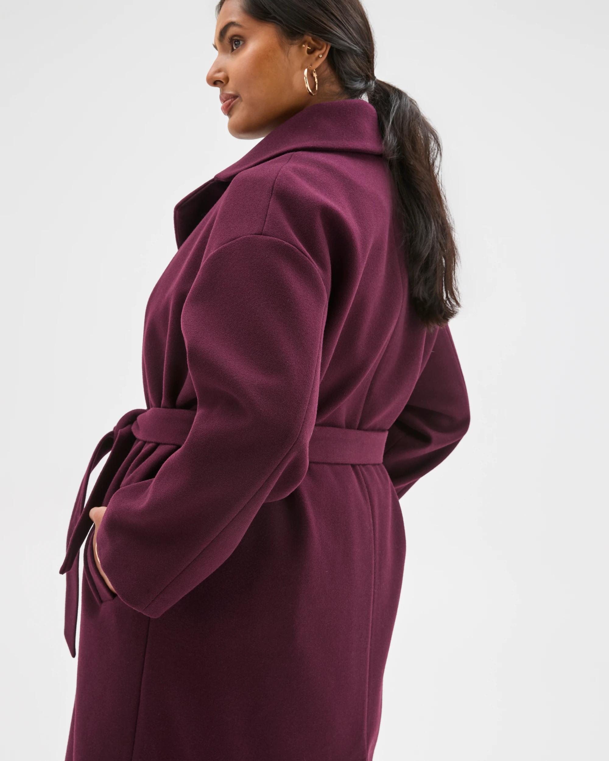 2 Target Curve Plus Size Wrap Coat PINOT, 2 of 6
