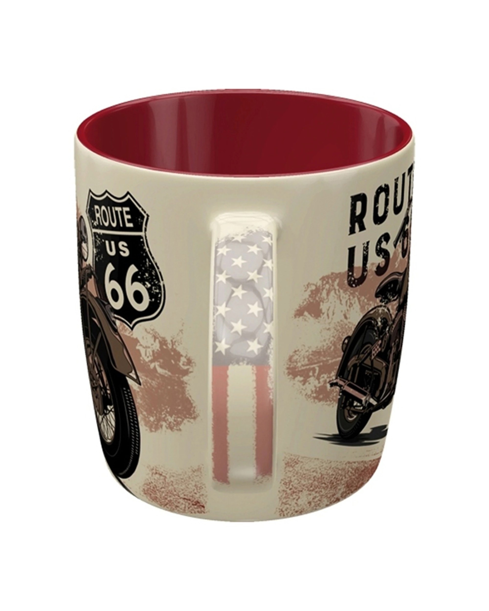 4 Nostalgic-Art 4PK Ceramic Mug 330ml Retro Design - Route 66 Bike Map, 4 of 5