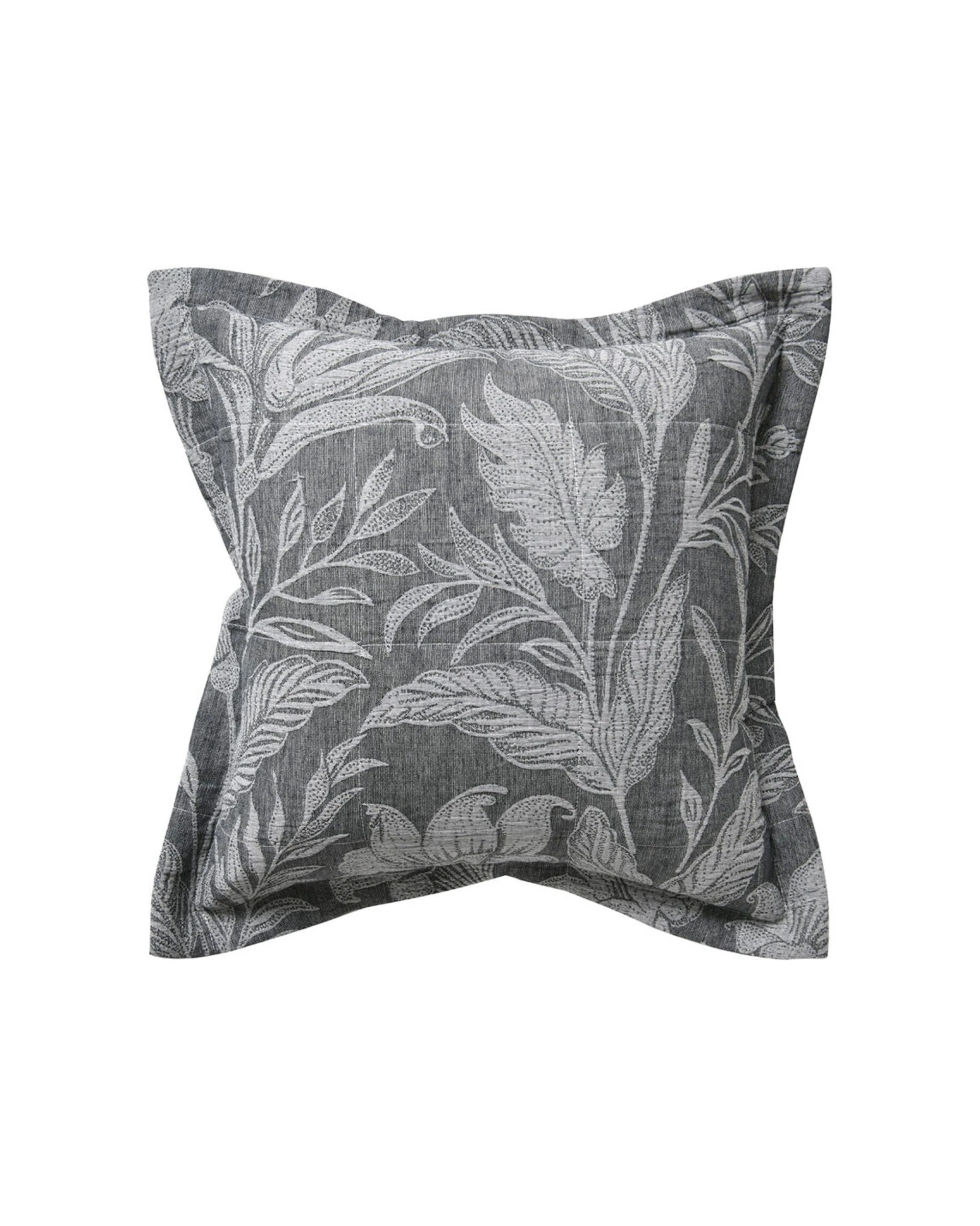 1 Bianca Maidstone Square Cushion Cotton Polyester 43x43cm - Grey, 1 of 1