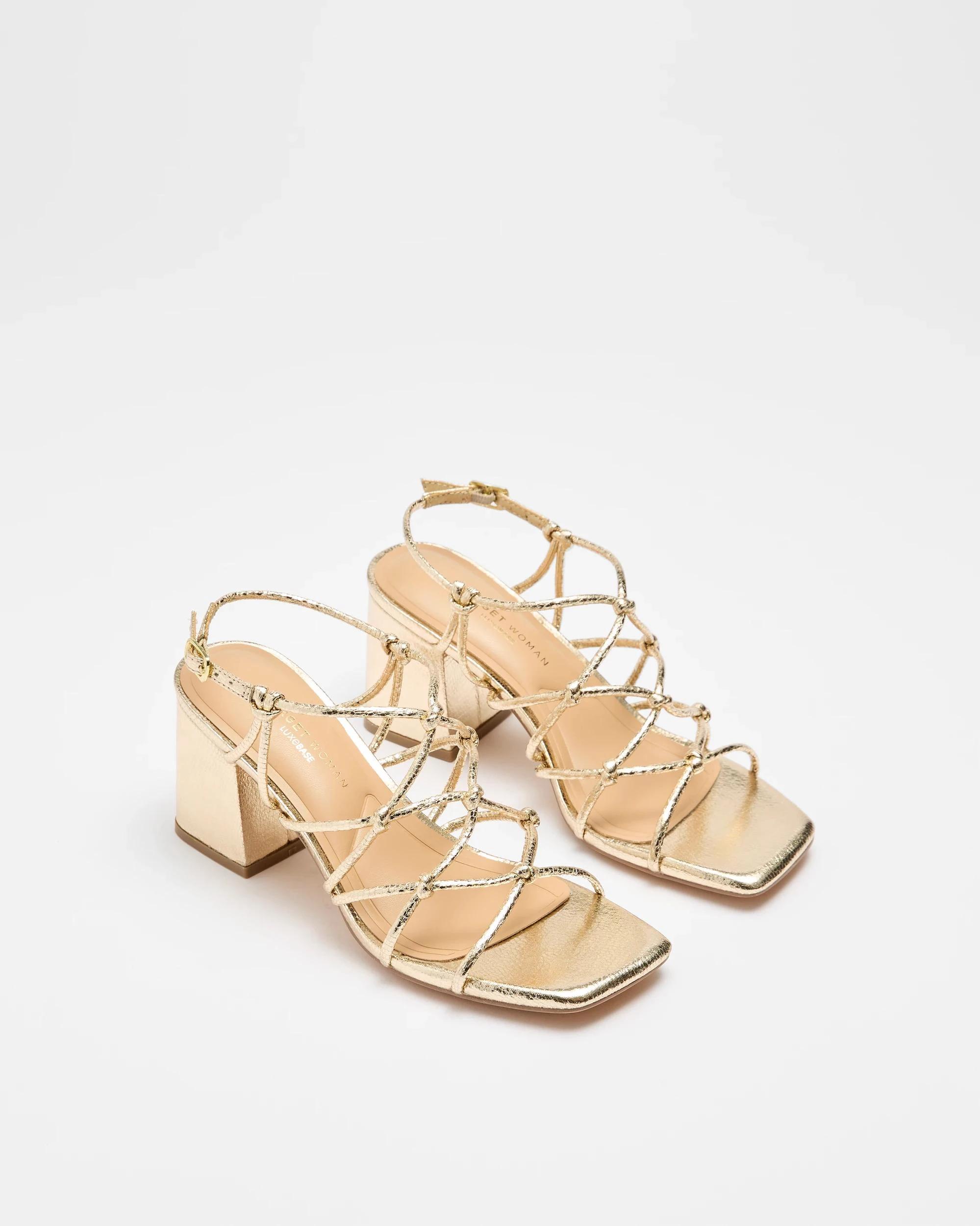 3 Target Woman Womens Strappy Mid Heel - Sarry GOLD, 3 of 3