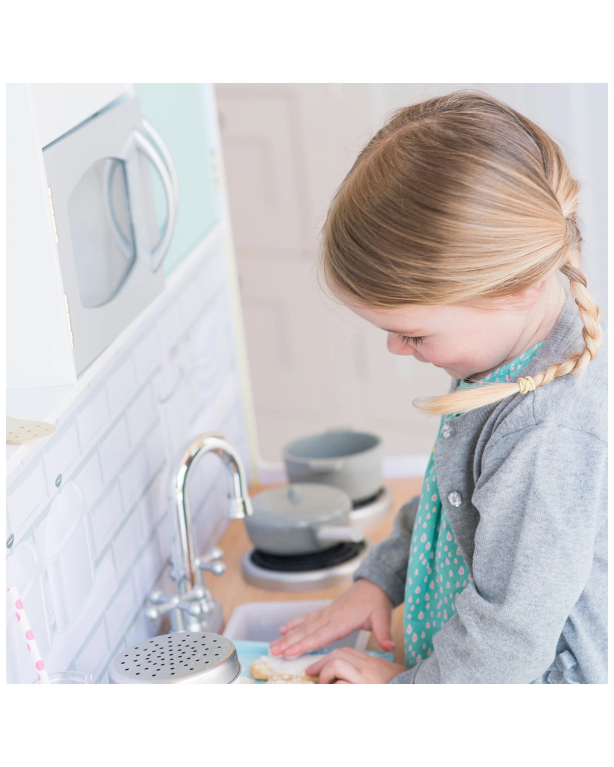 6 Plum Play Au Peppermint Townhouse Wooden Dolls House 3 Storey With Kitchen, 6 of 6