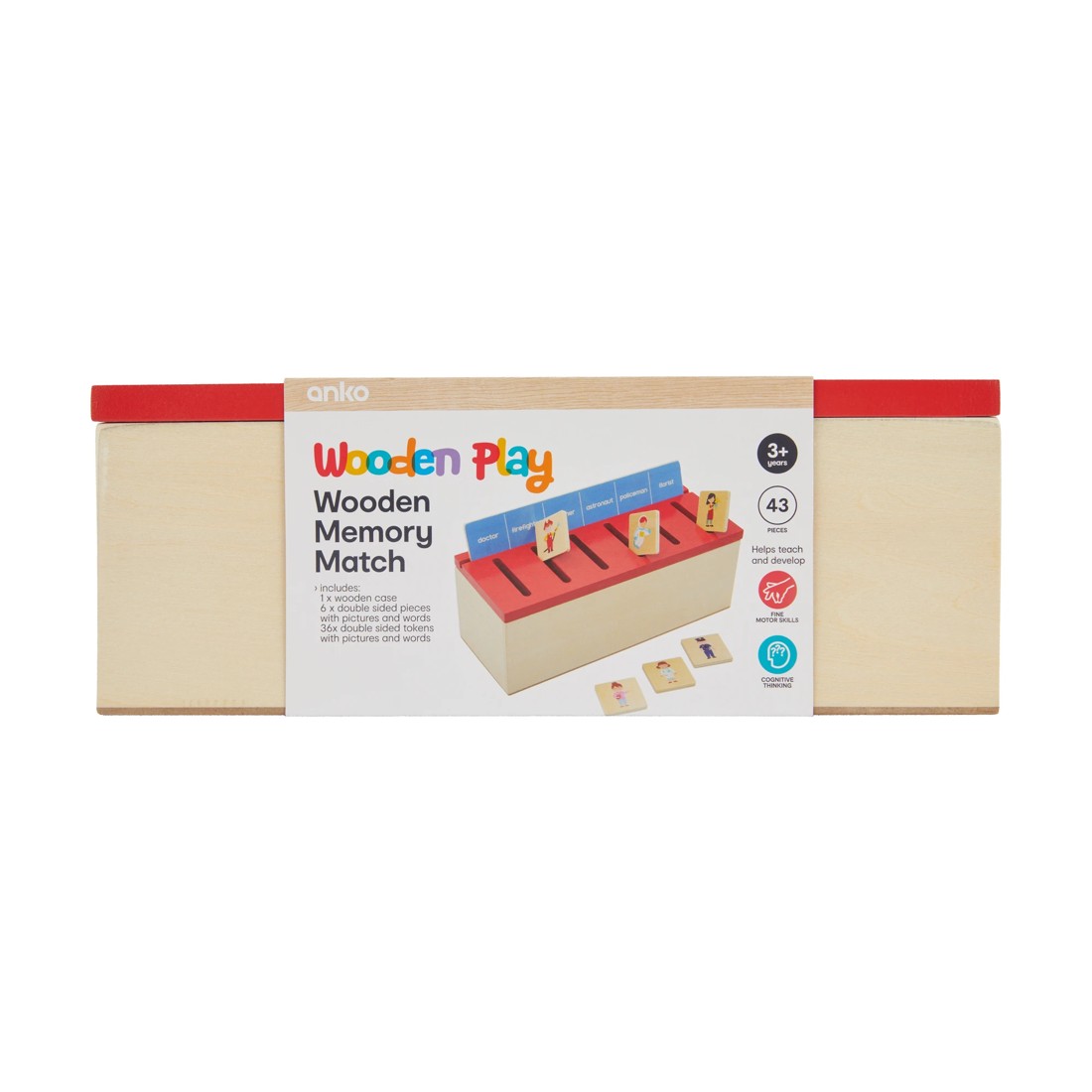 9 43 Piece Wooden Memory Match, 9 of 10