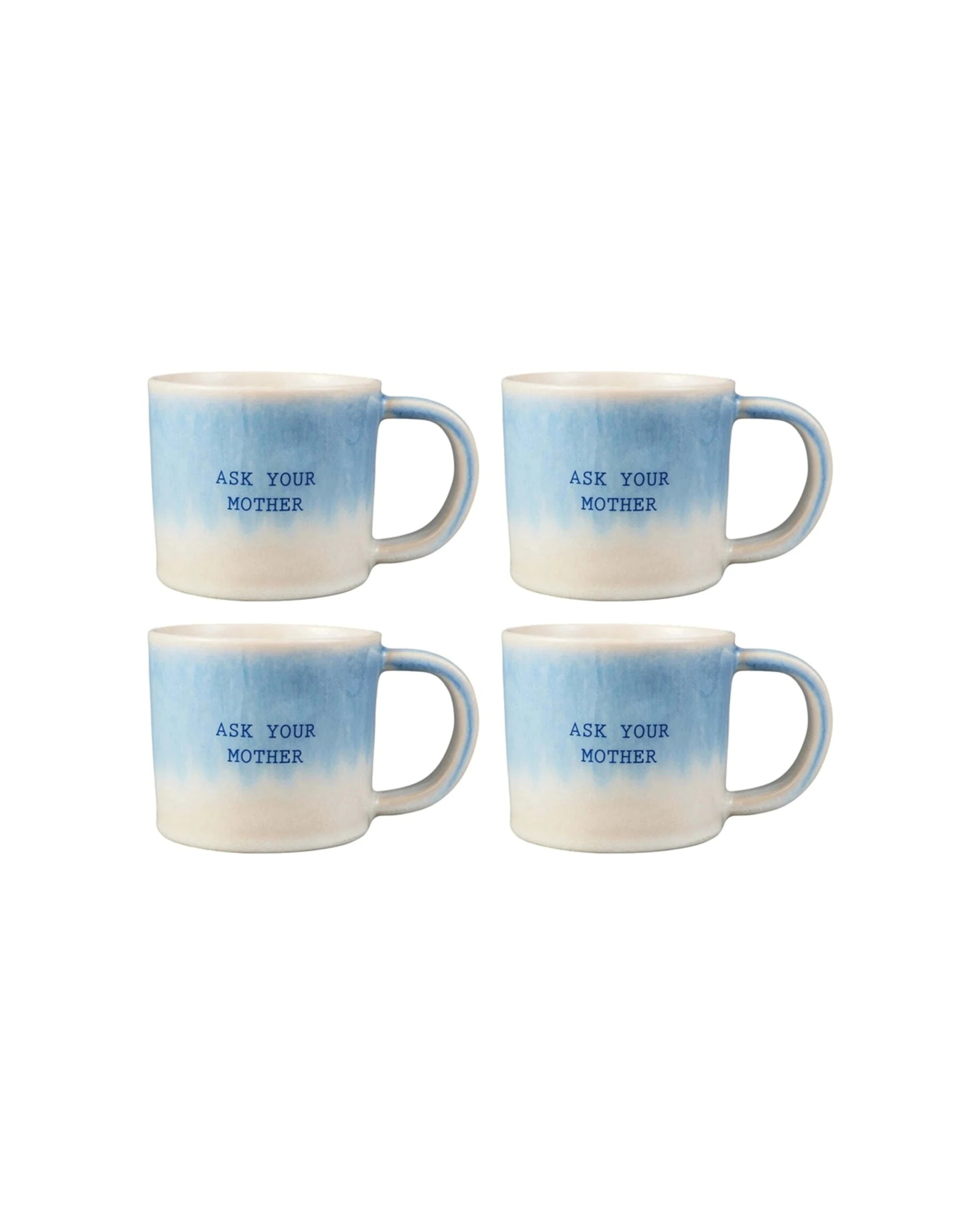 1 Maxwell & Williams 4PK The Mug Club Quotes Mug Always Right 350ml Set - Blue, 1 of 3