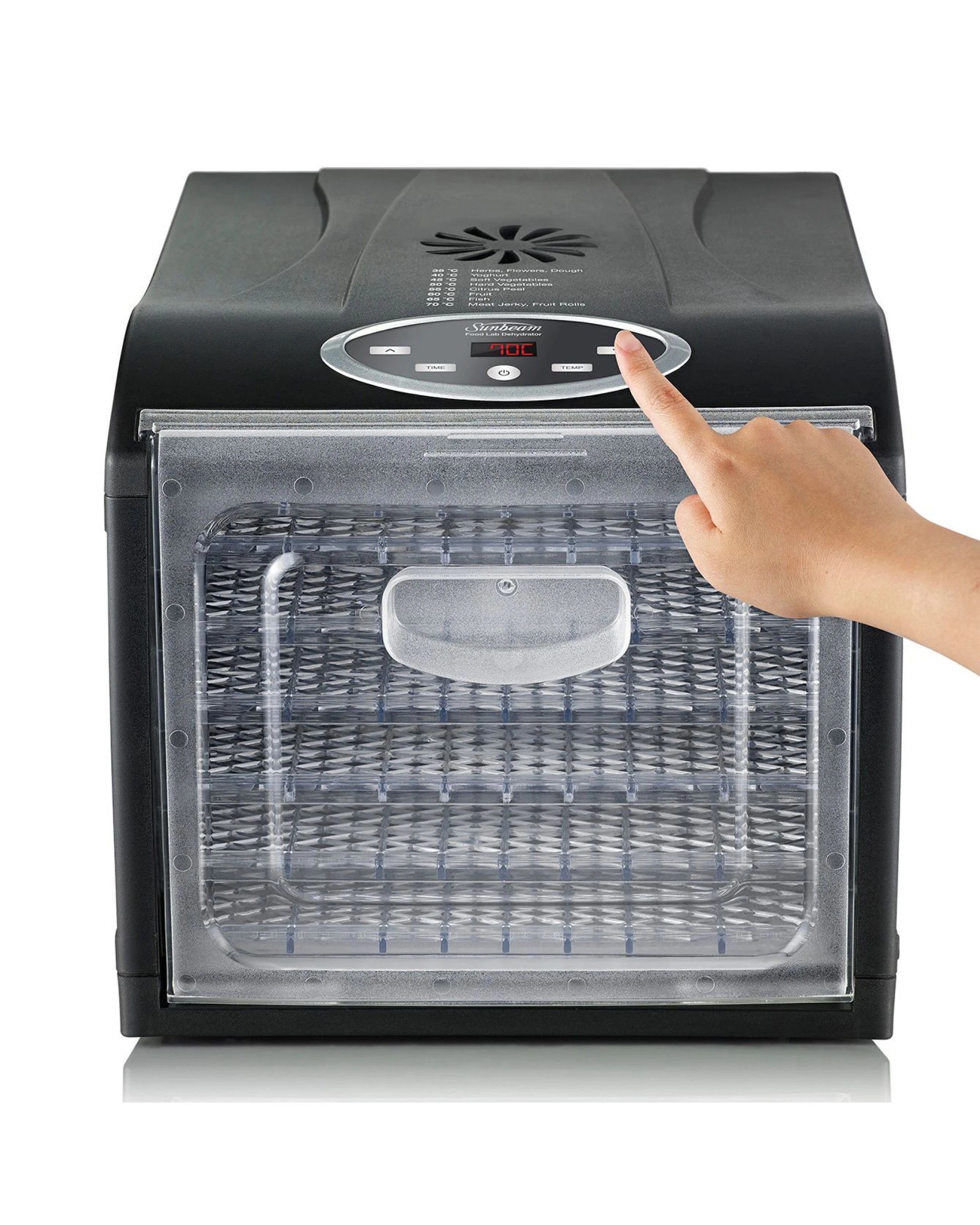 3 Sunbeam Food Lab Electronic Dehydrator with Tray Fruits Vegetable Dryer, 3 of 5