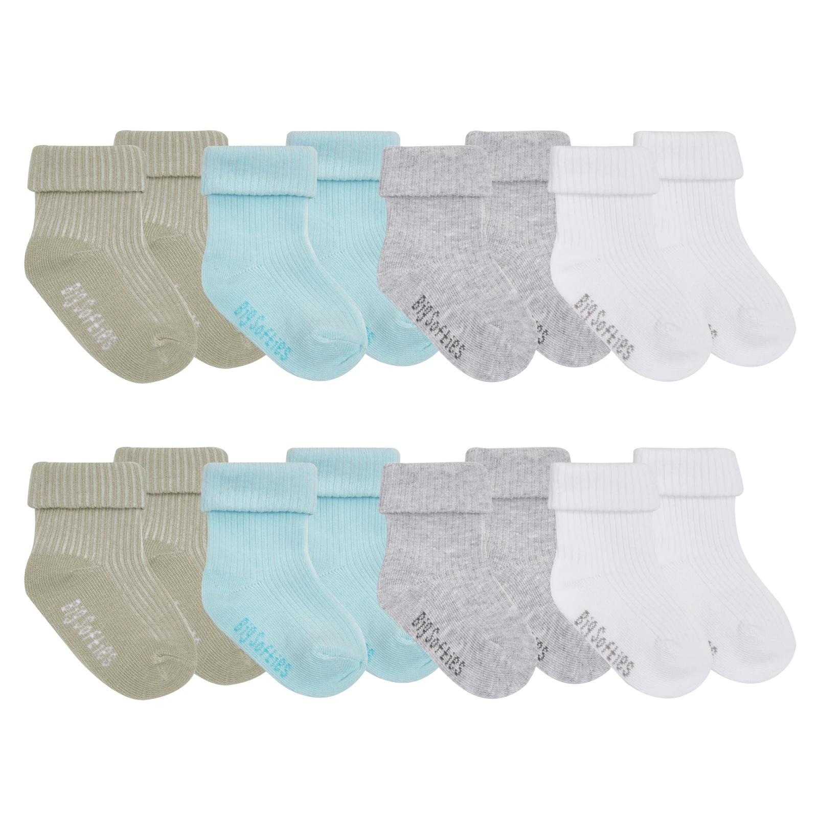 1 Big Softies 8-Pack Crew Socks Boy 6-12M , 1 of 4