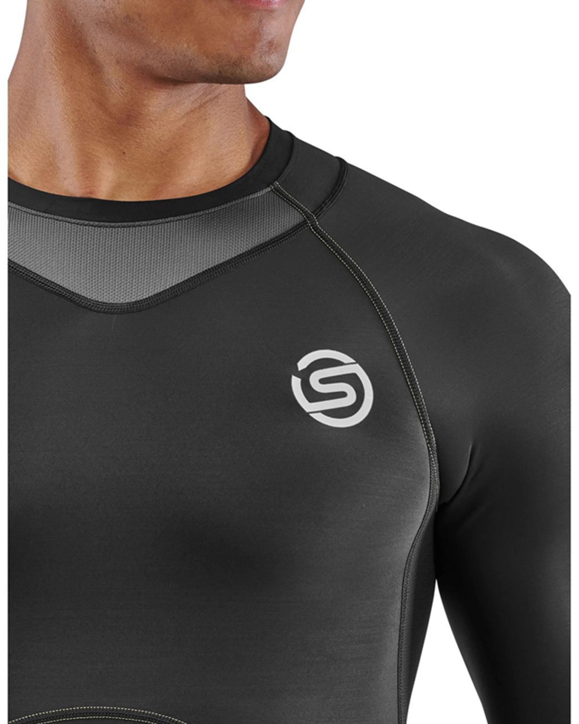 4 SKINS Compression Men's Series-3 Running/Gym Long Sleeve Top BLACK, 4 of 5