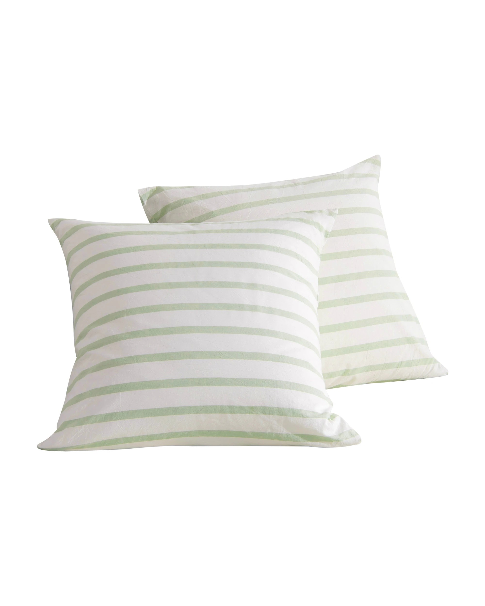 6 Dreamaker Twin Pack Bask Yarn Dyed Washed Cotton Striped Standard Pillowcase - Sage, 6 of 6