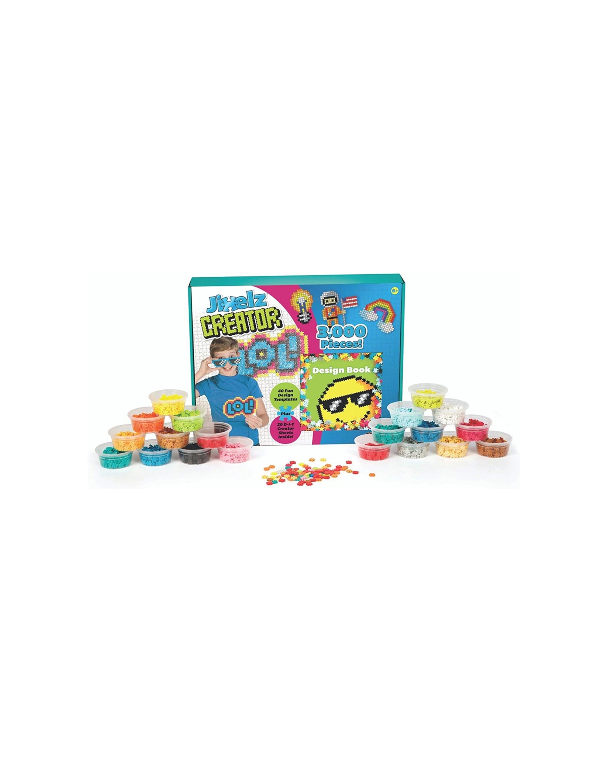 1 Fat Brain Toy Co 3000pc Jixelz Creator Puzzle Pixel Art Toy Set Includes 40 Design Templates - Multi, 1 of 5