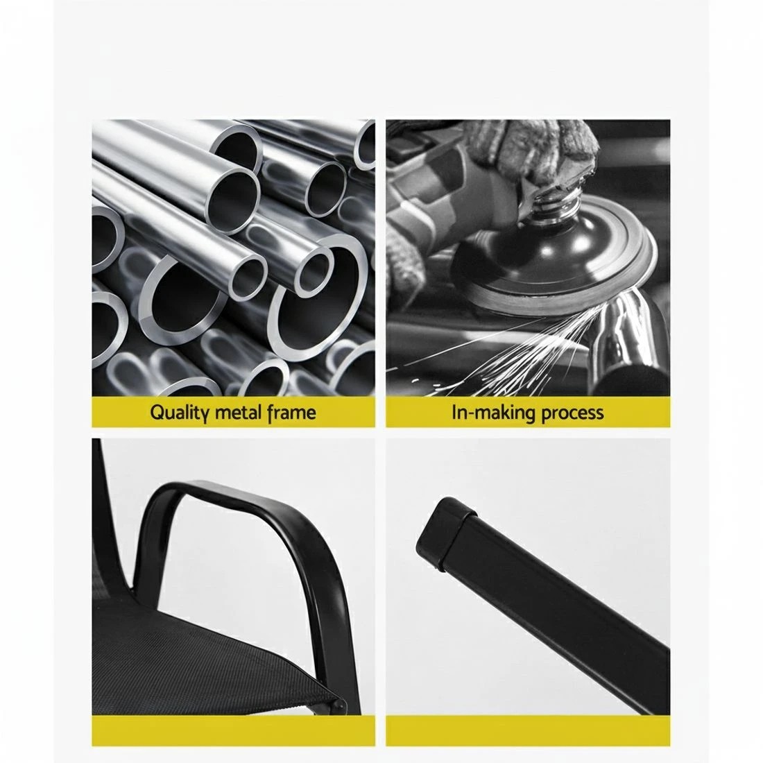 5 Gardeon 6PC Outdoor Dining Chairs Stackable Lounge Chair Patio Furniture - Black, 5 of 5