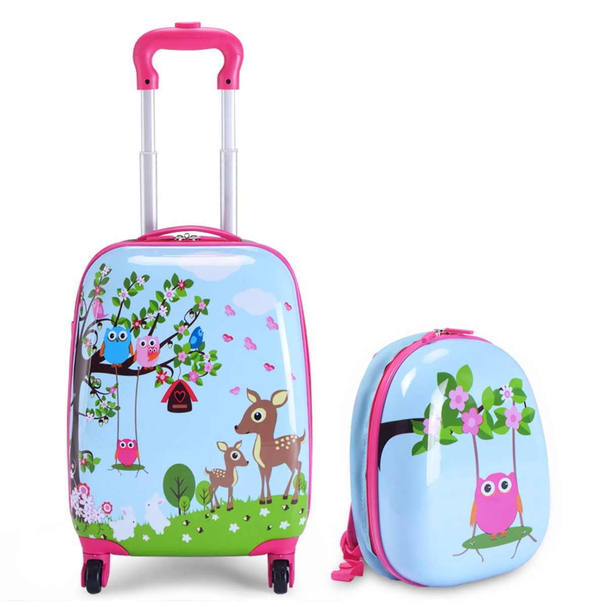 1 Costway 2PCS Suitcase Set 16" Suitcase & 13" Backpack Travel Trolley, 1 of 1