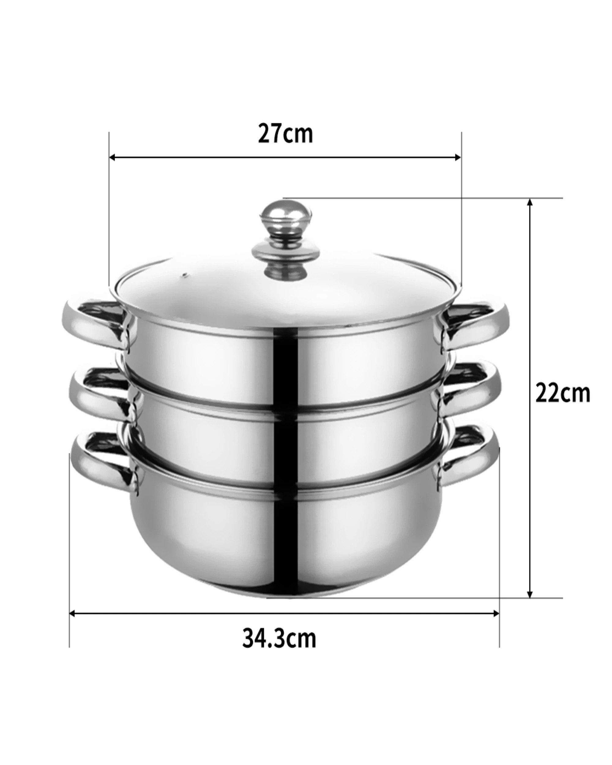 6 Toque Stainless Steel Steamer 3 Tier, 6 of 6