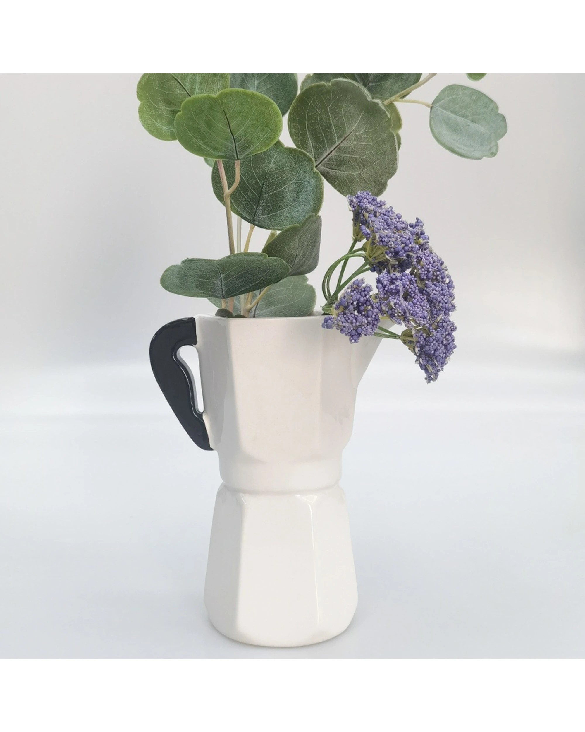 3 Urban Products Coffee Pot Ceramic Vase Kitchenware 16cm Durable Ceramic Glossy Finish - White, 3 of 4
