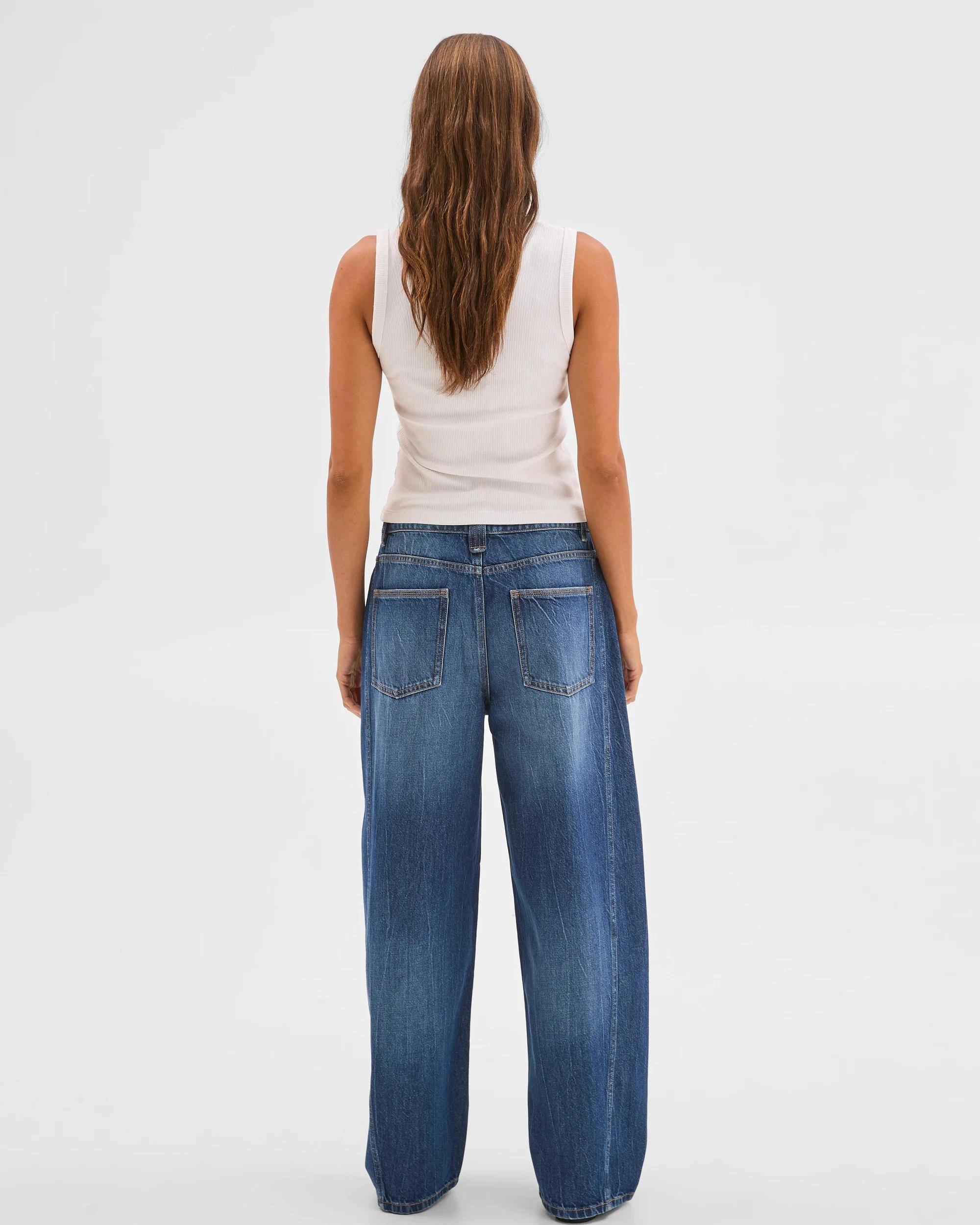 7 Lily Loves Barrel Leg Denim Jeans SHINJUKU BLUE, 7 of 7