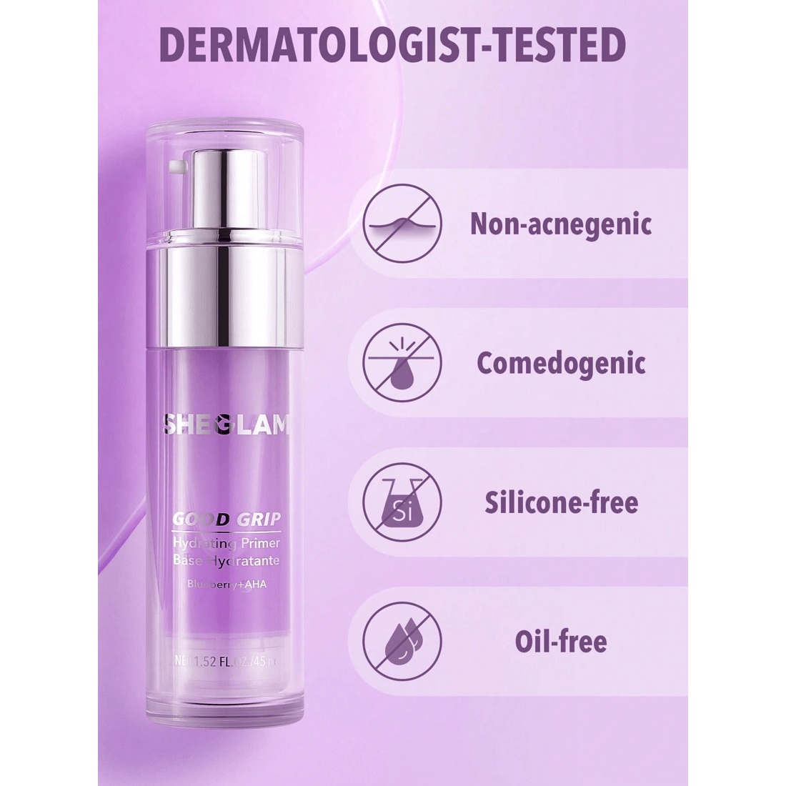 2 SHEGLAM Good Grip Hydrating Primer - Blueberry + AHA, 2 of 6