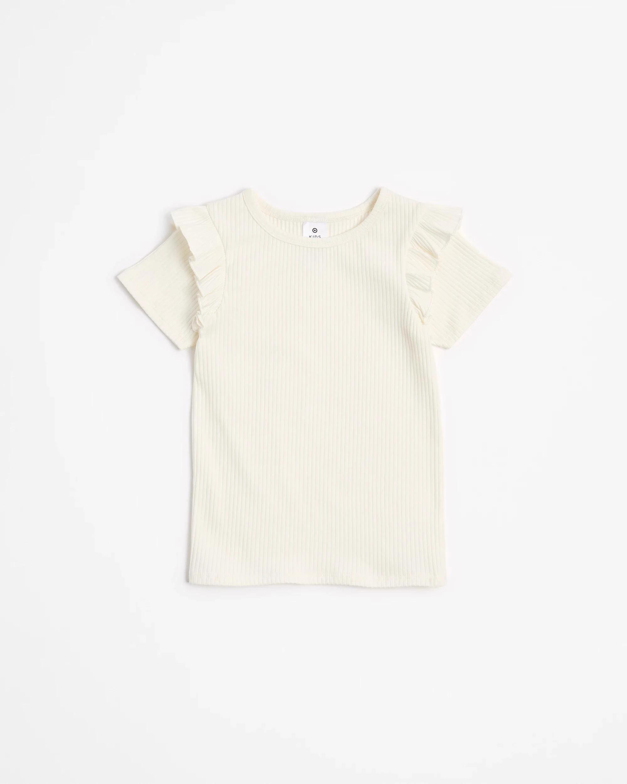 5 Target Australian Cotton Pointelle and Rib T-shirts 2 Pack PURPLE HEART/WHITE, 5 of 6