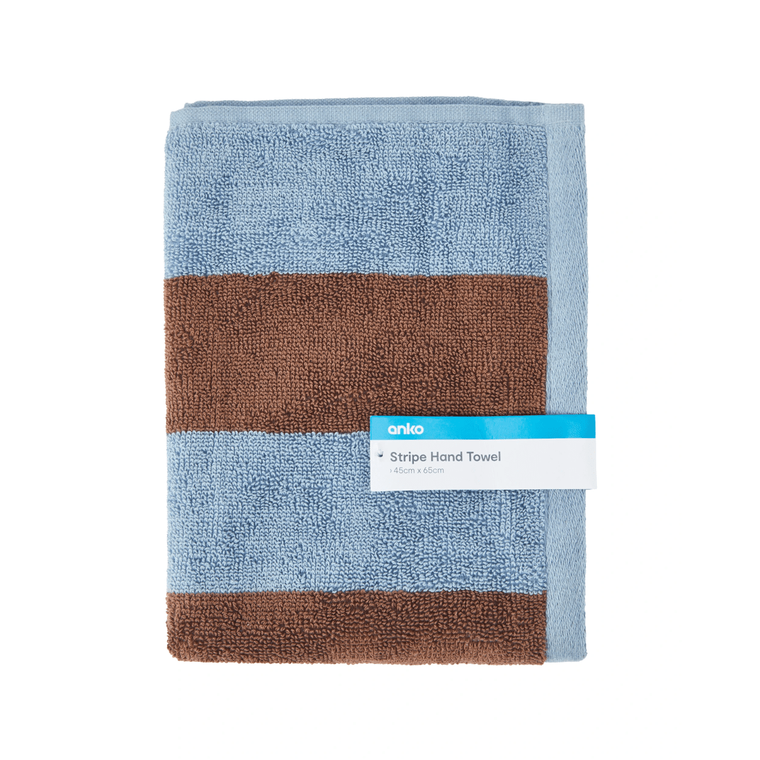 5 Stripe Cotton Hand Towel - Brown, 5 of 5