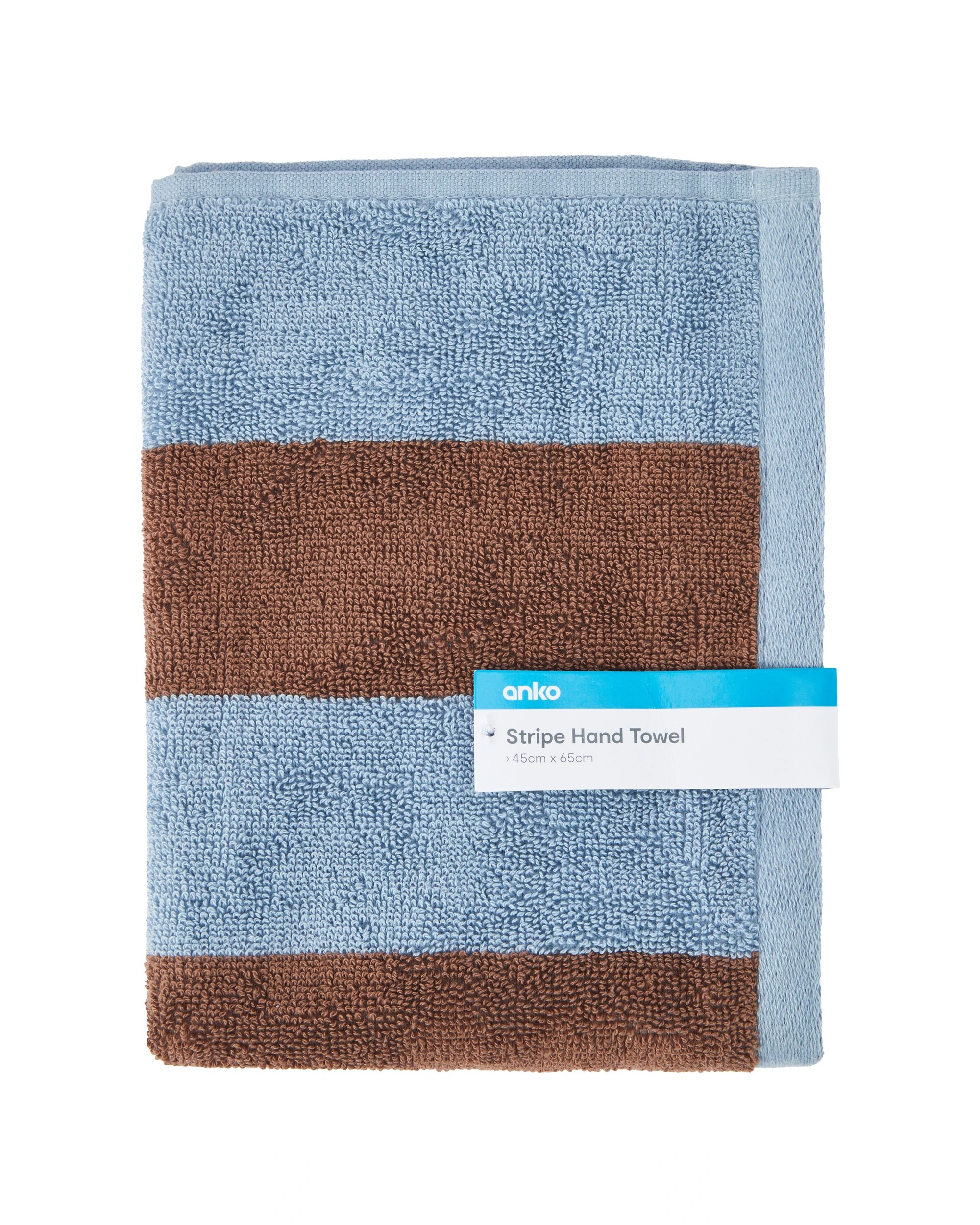 5 Stripe Cotton Hand Towel - Brown, 5 of 5